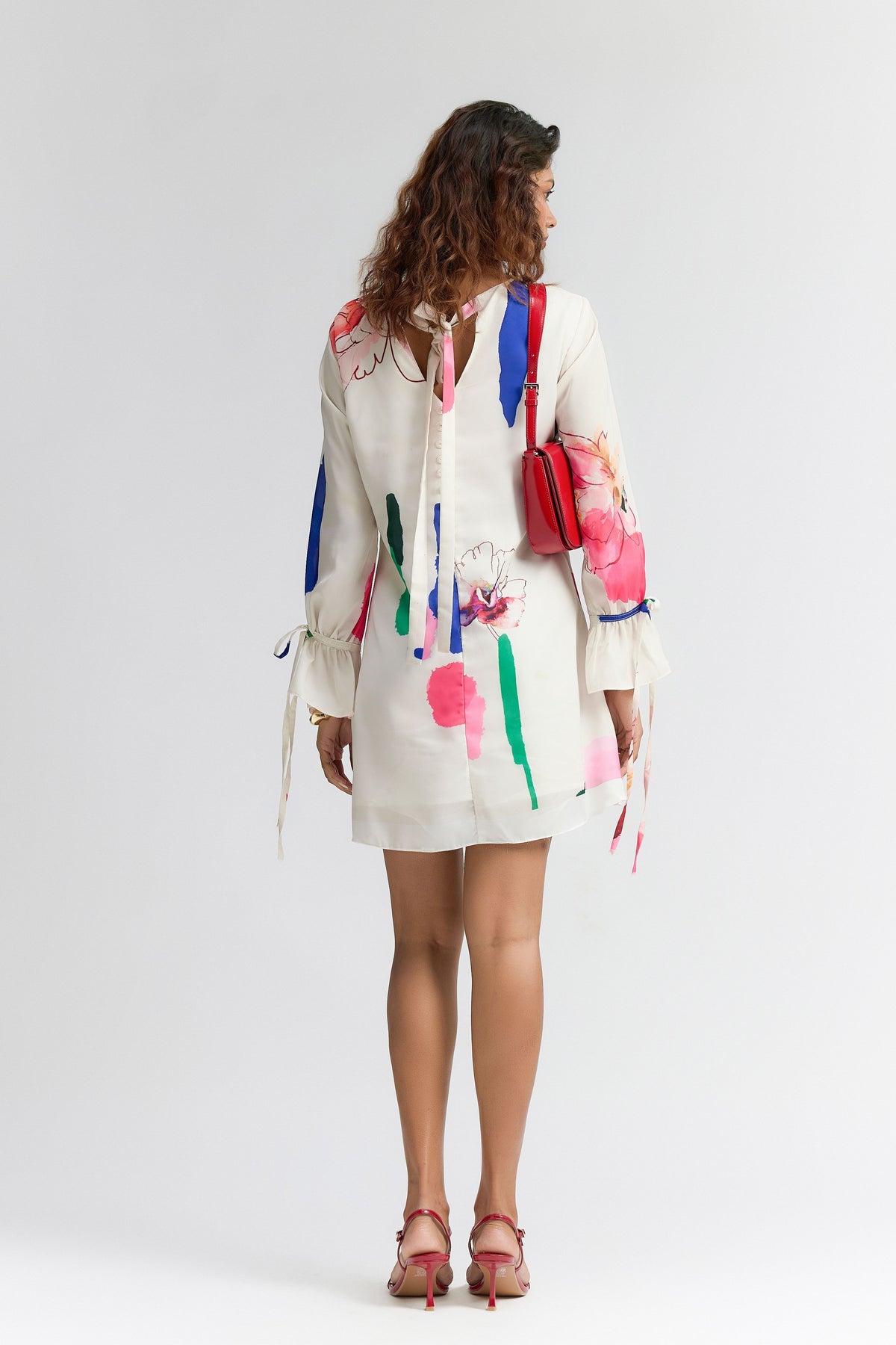 Colour Splash Printed Short Dress
