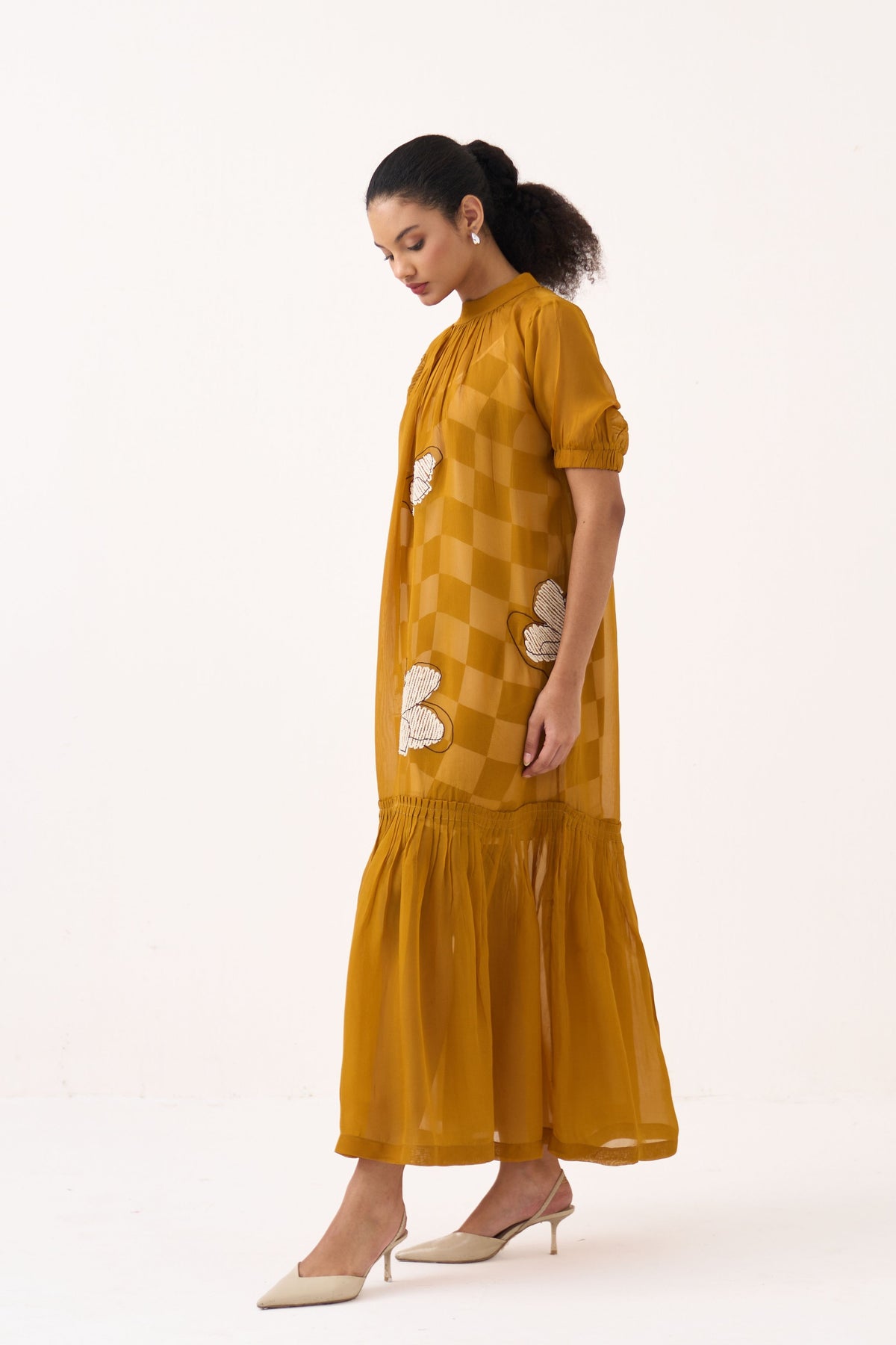 Floral Reversable Applique Dress