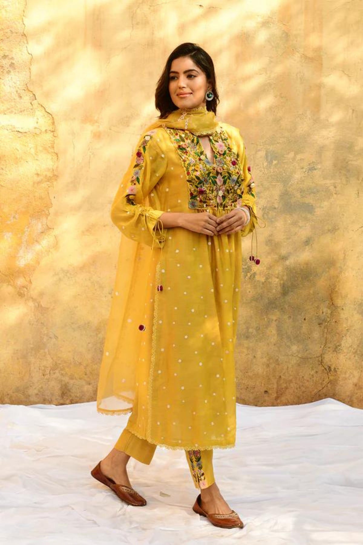 Yellow Orchid Kurta Set
