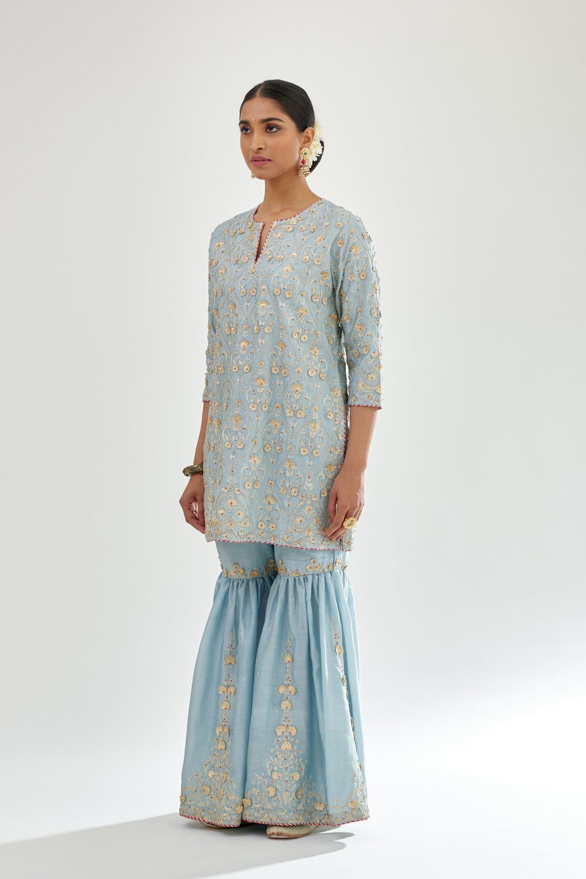 Blue Sharara Set