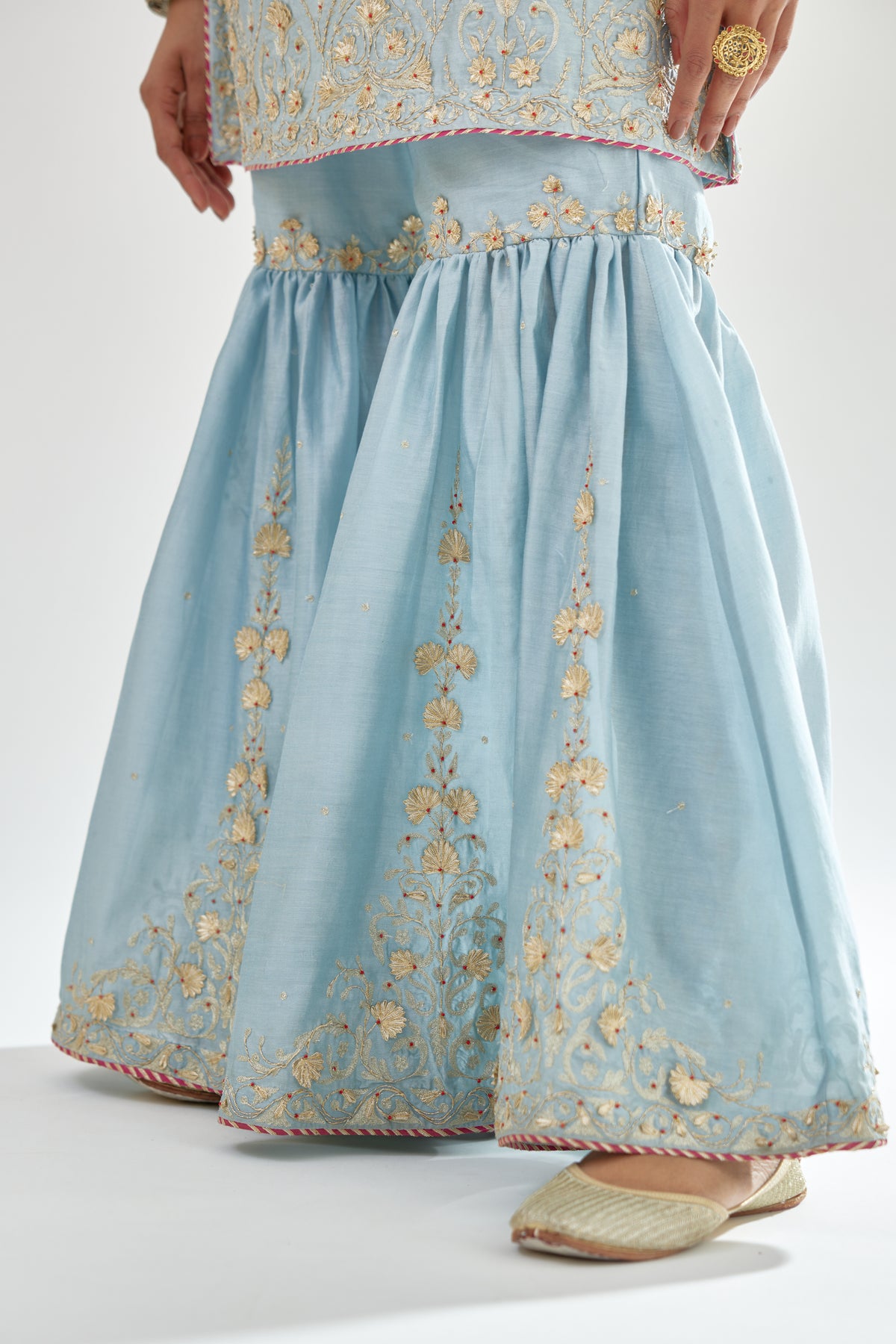 Blue Sharara Set