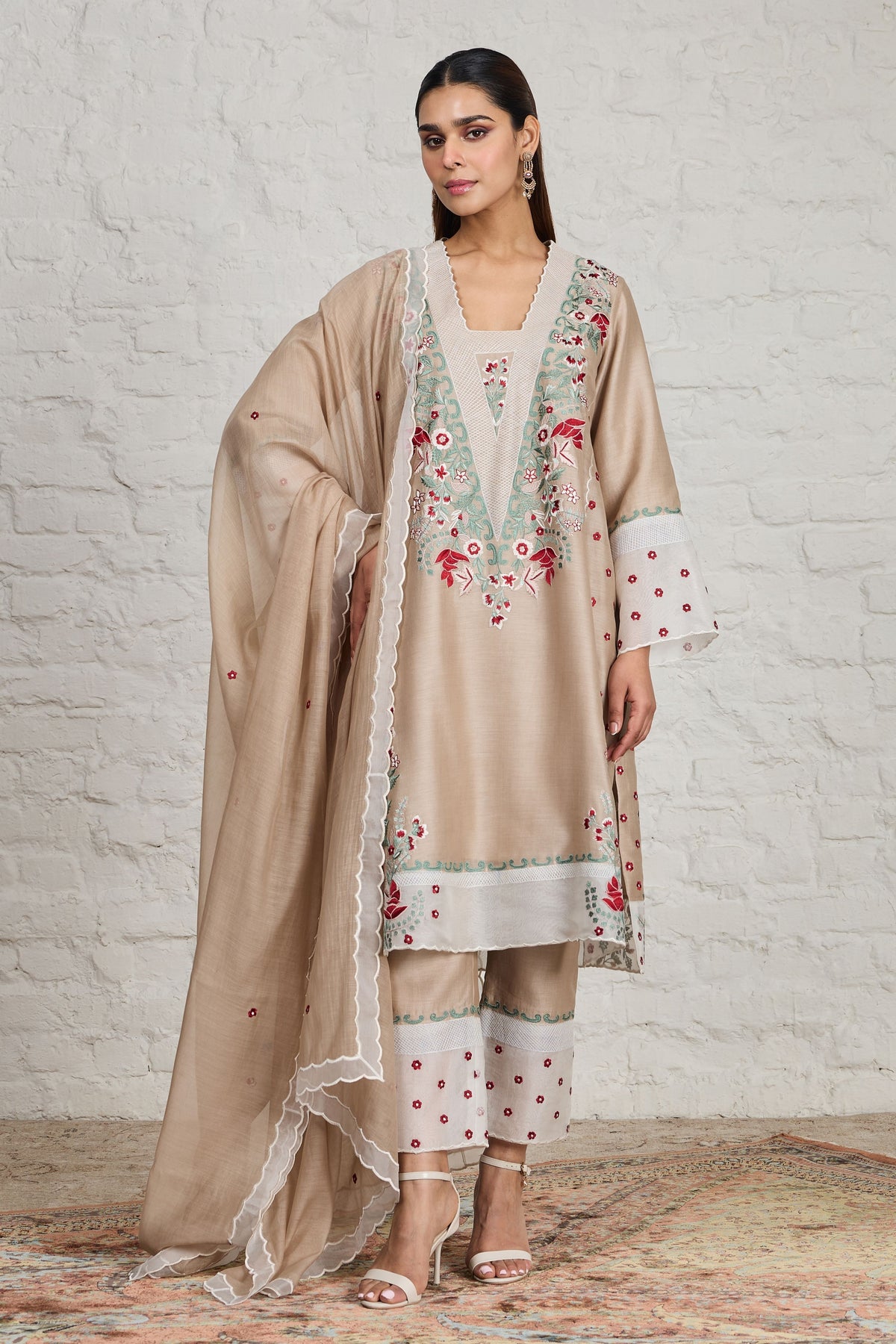 Eira Beige Kurta Set