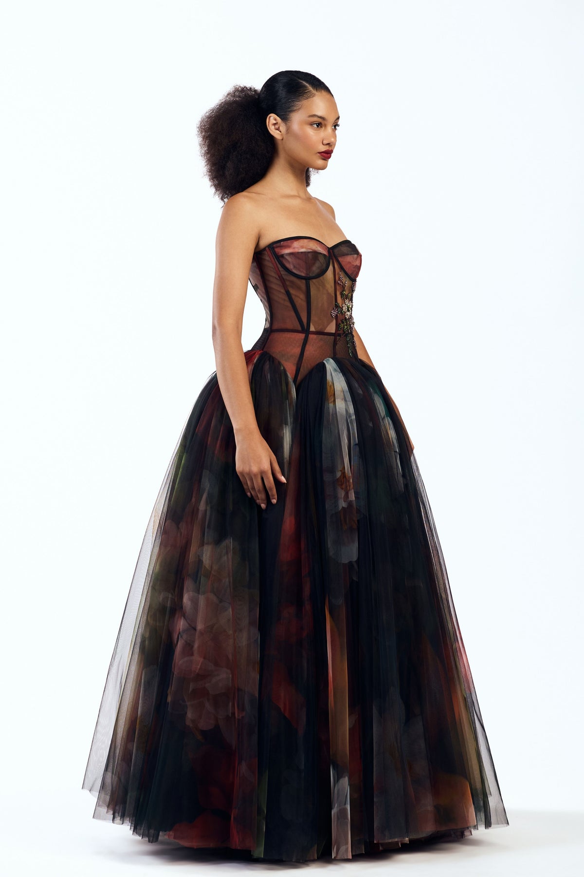 Drop Waisted Corseted Gown