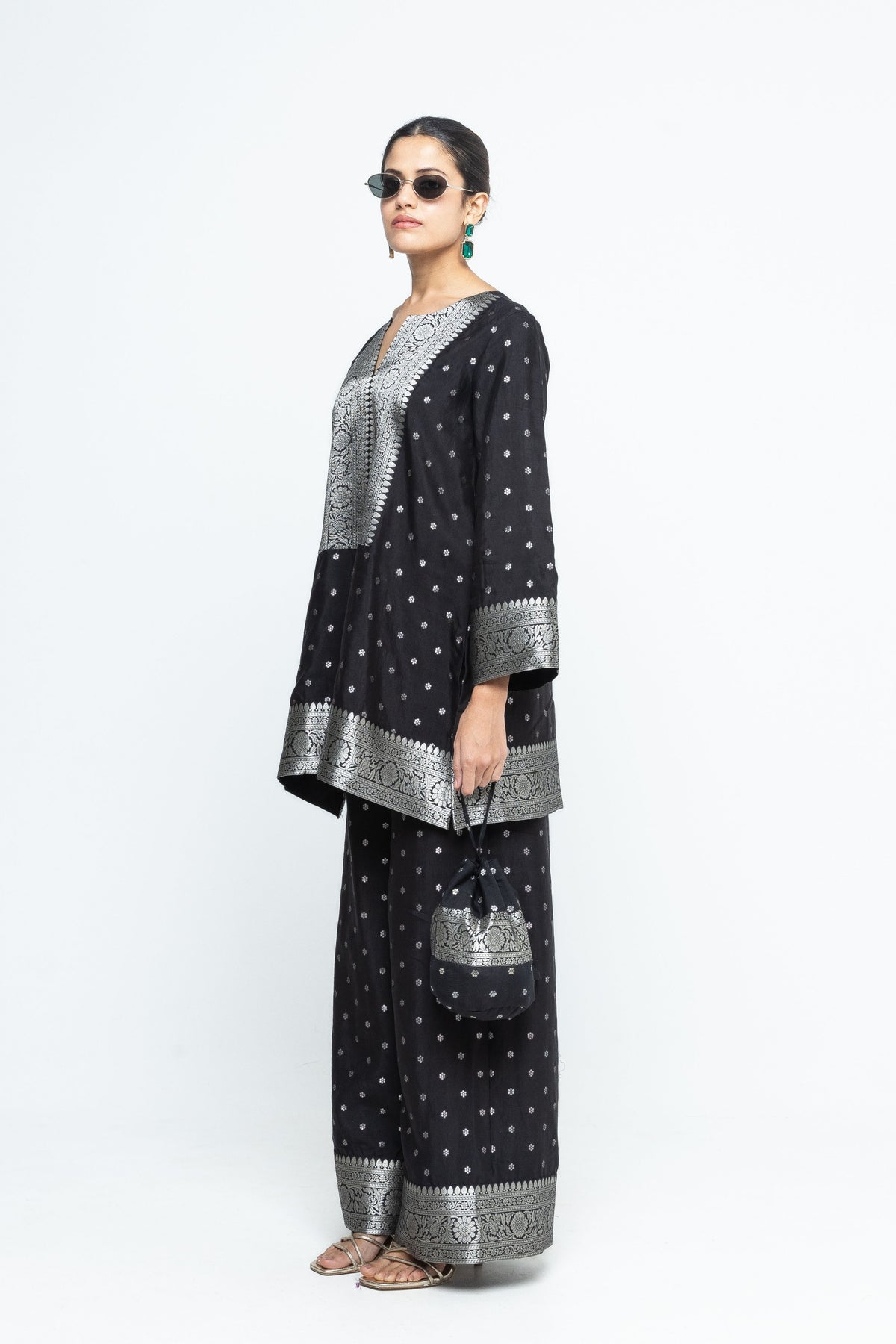 Seerat Jaal Black Tunic Set