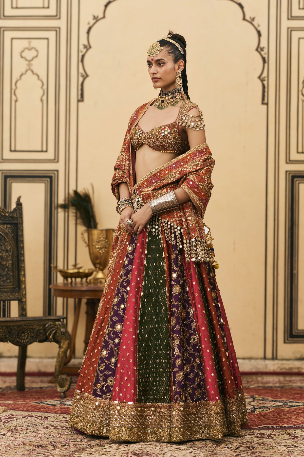 Chitrangi Phulkari Lehenga Set
