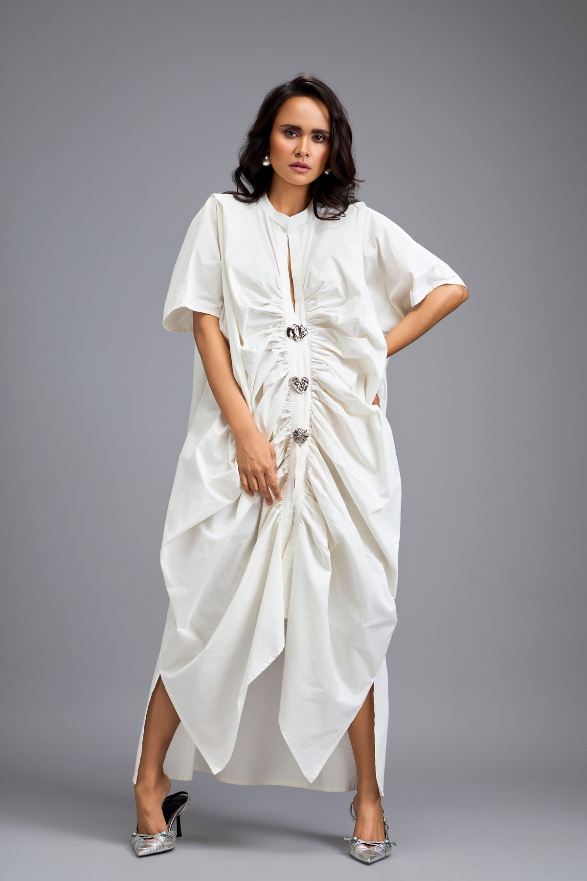 Voluminous Draped Dress