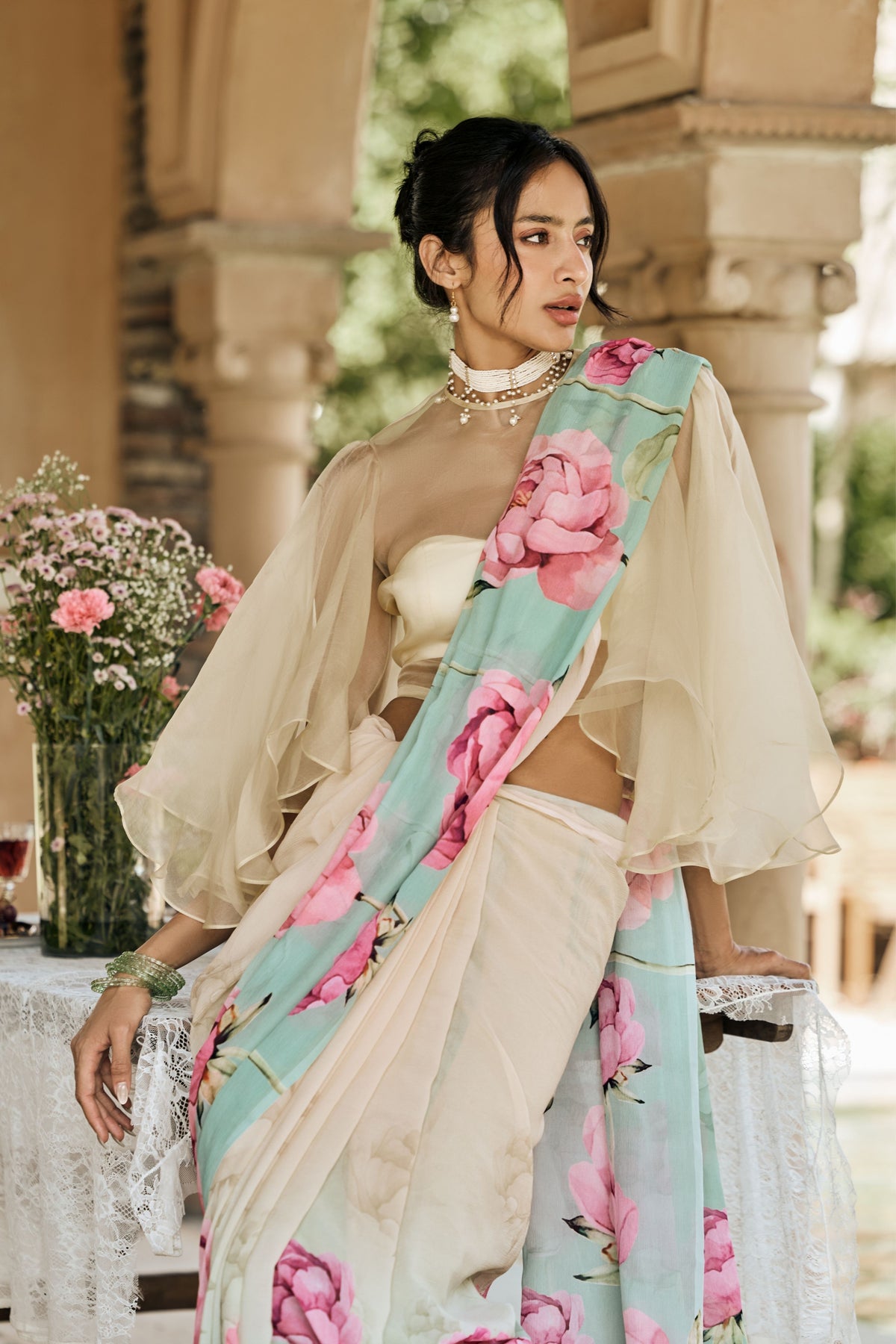 Monica Ocean Breeze Ombre Saree