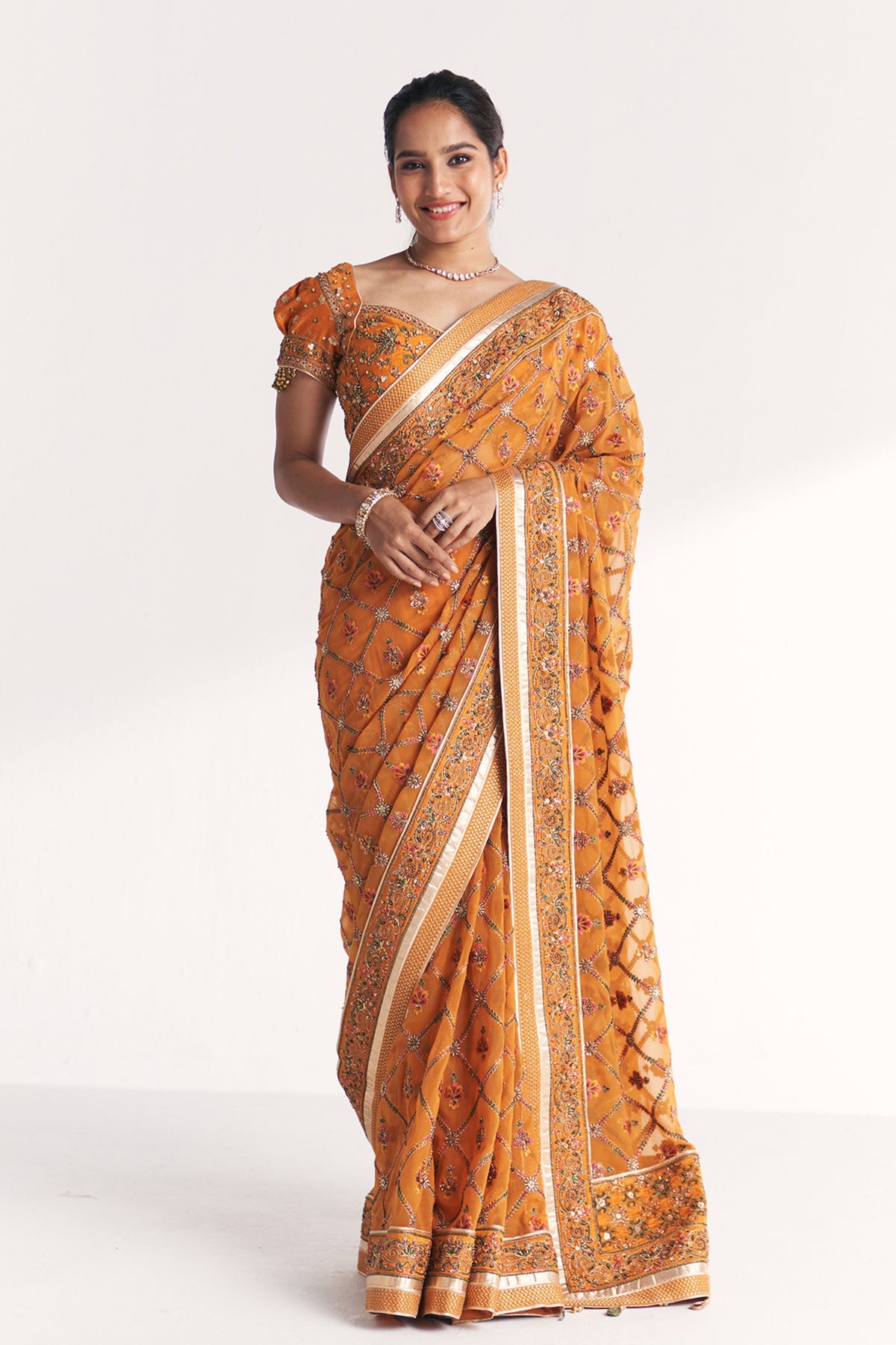Kaira Mustard Saree