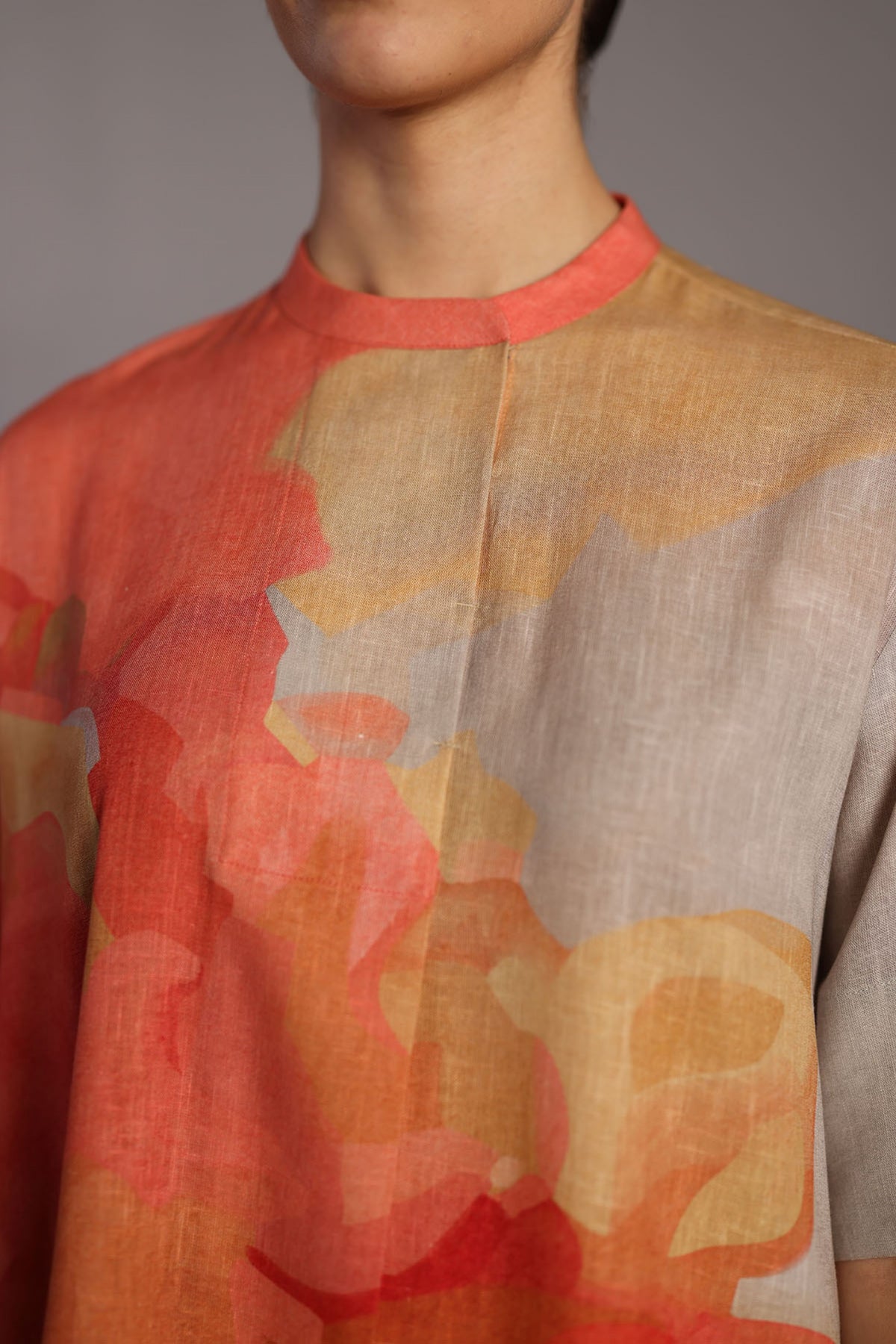 Diffuse Peach Short Dress