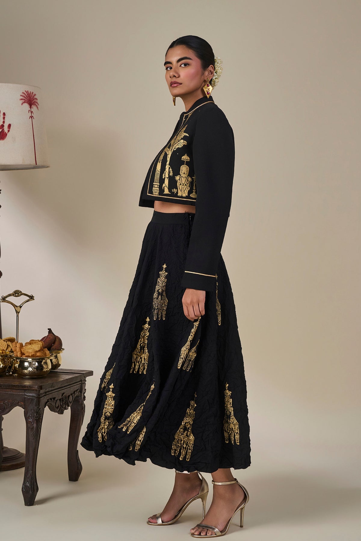 Black Malabar Heirloom Skirt Set