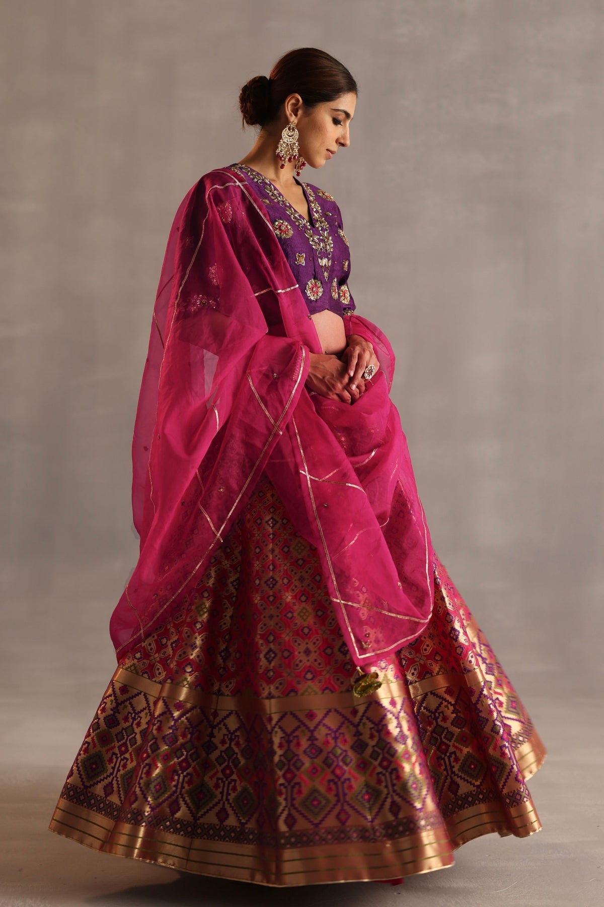 Saras Purple Lehenga