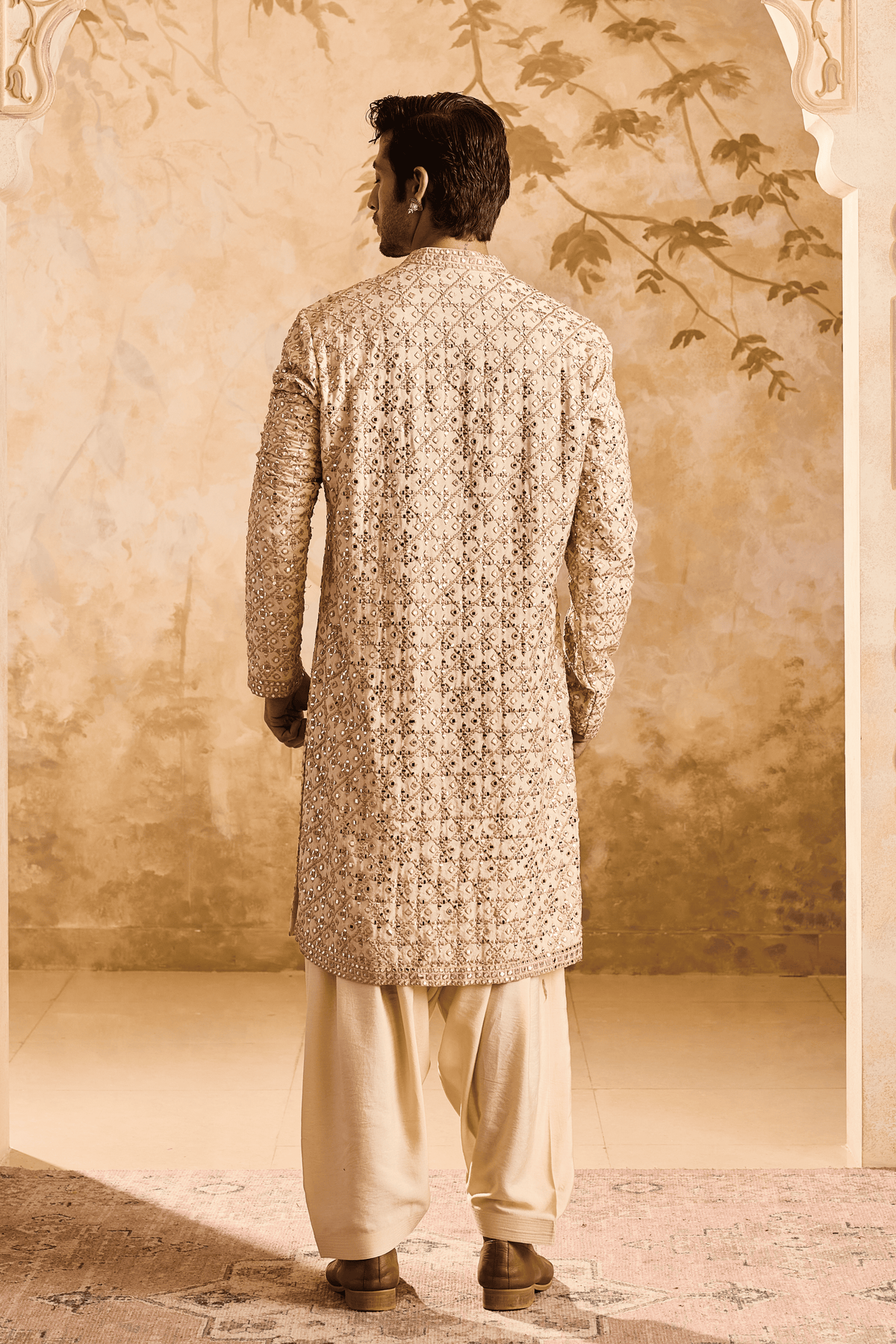 Embroidered Mirrorwork Kurta Set