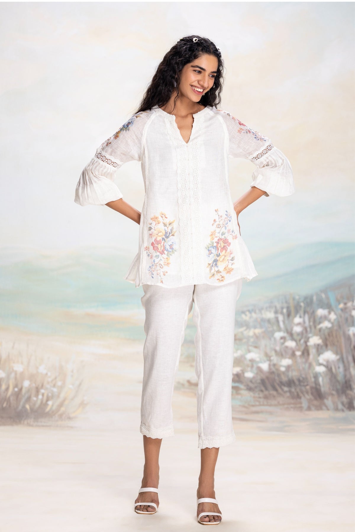 Vintage Rosa Wreath Swan Co-ord Set