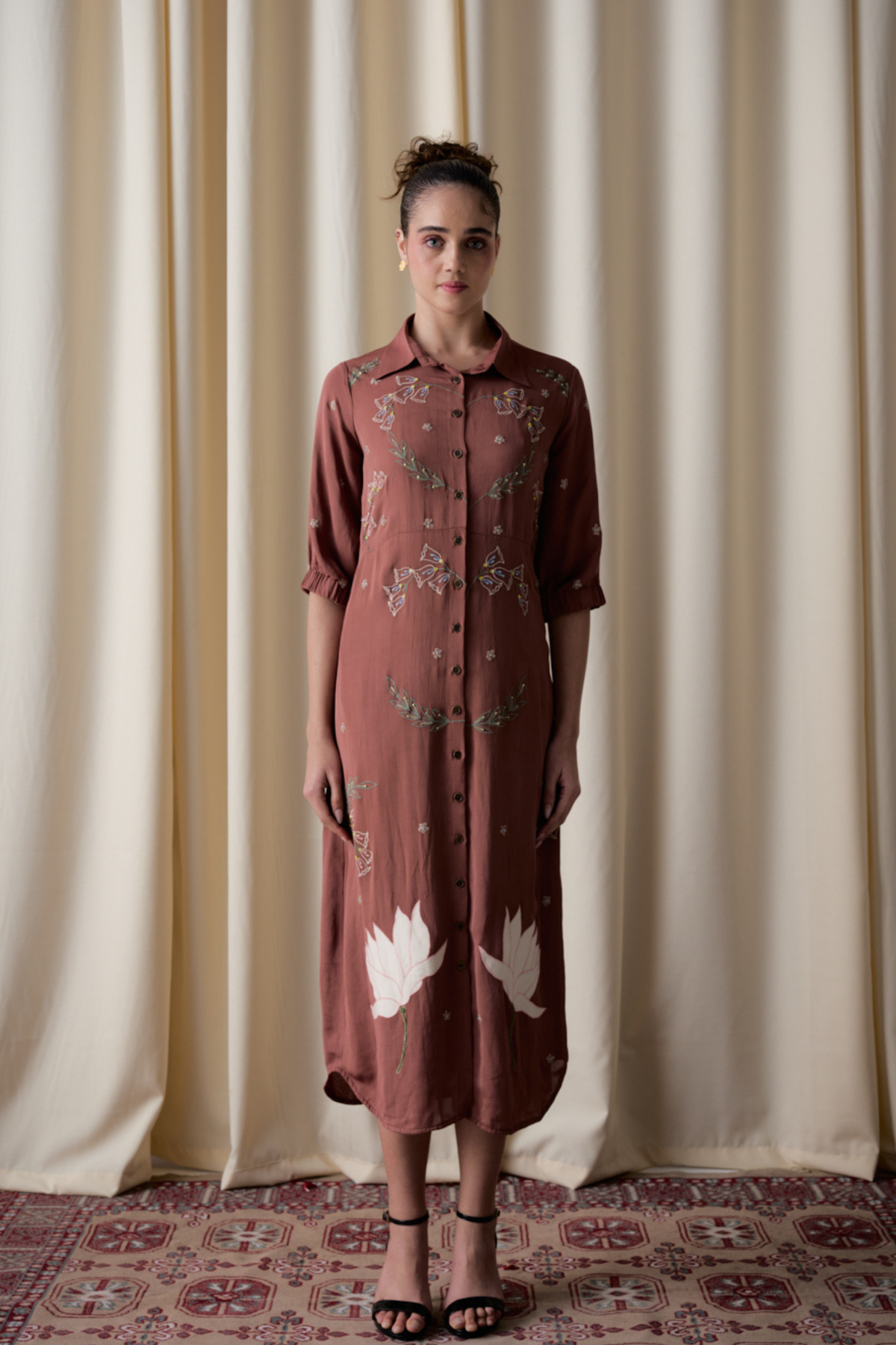 Mocha Wildflower Dress