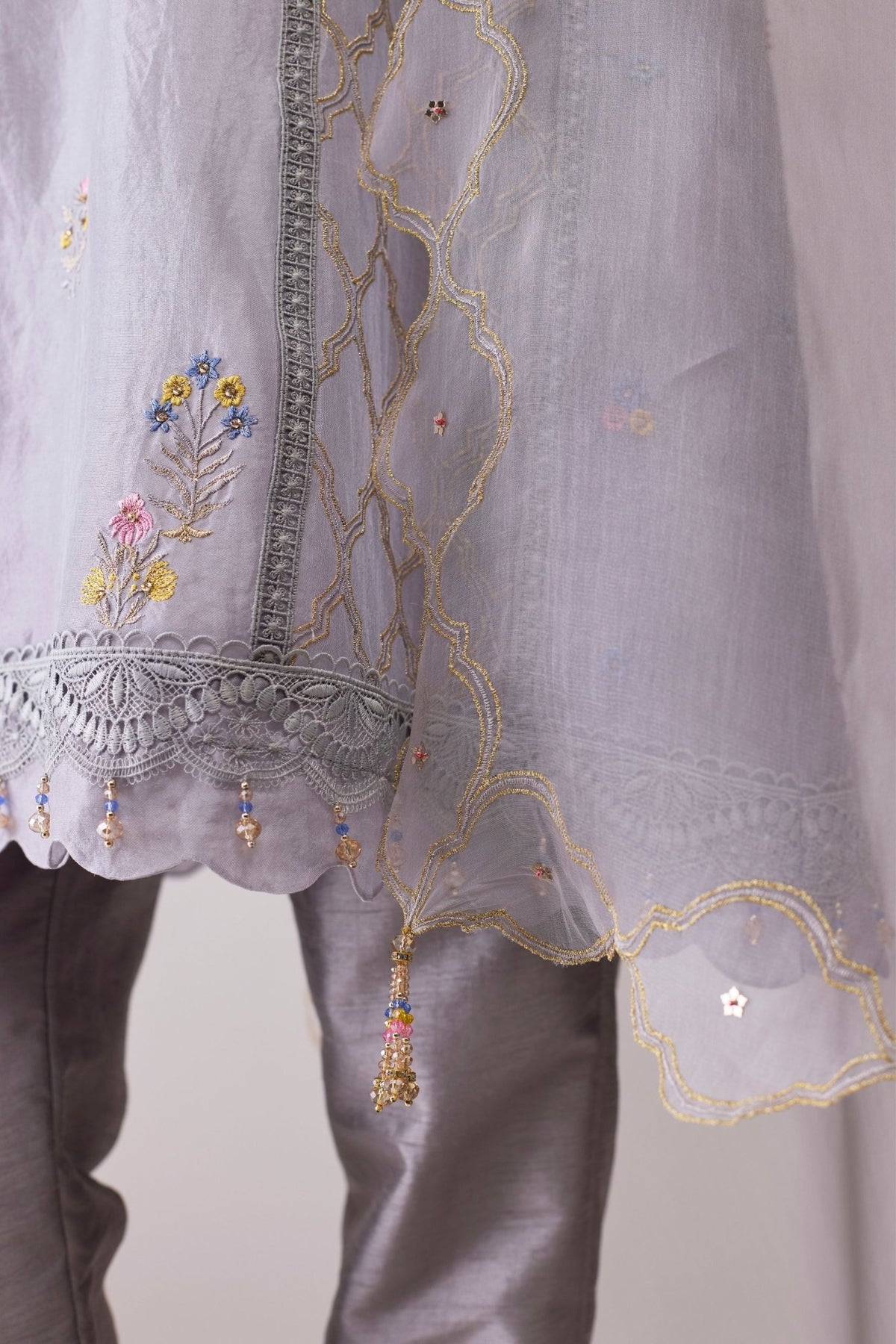 Farida Grey Kurta Set