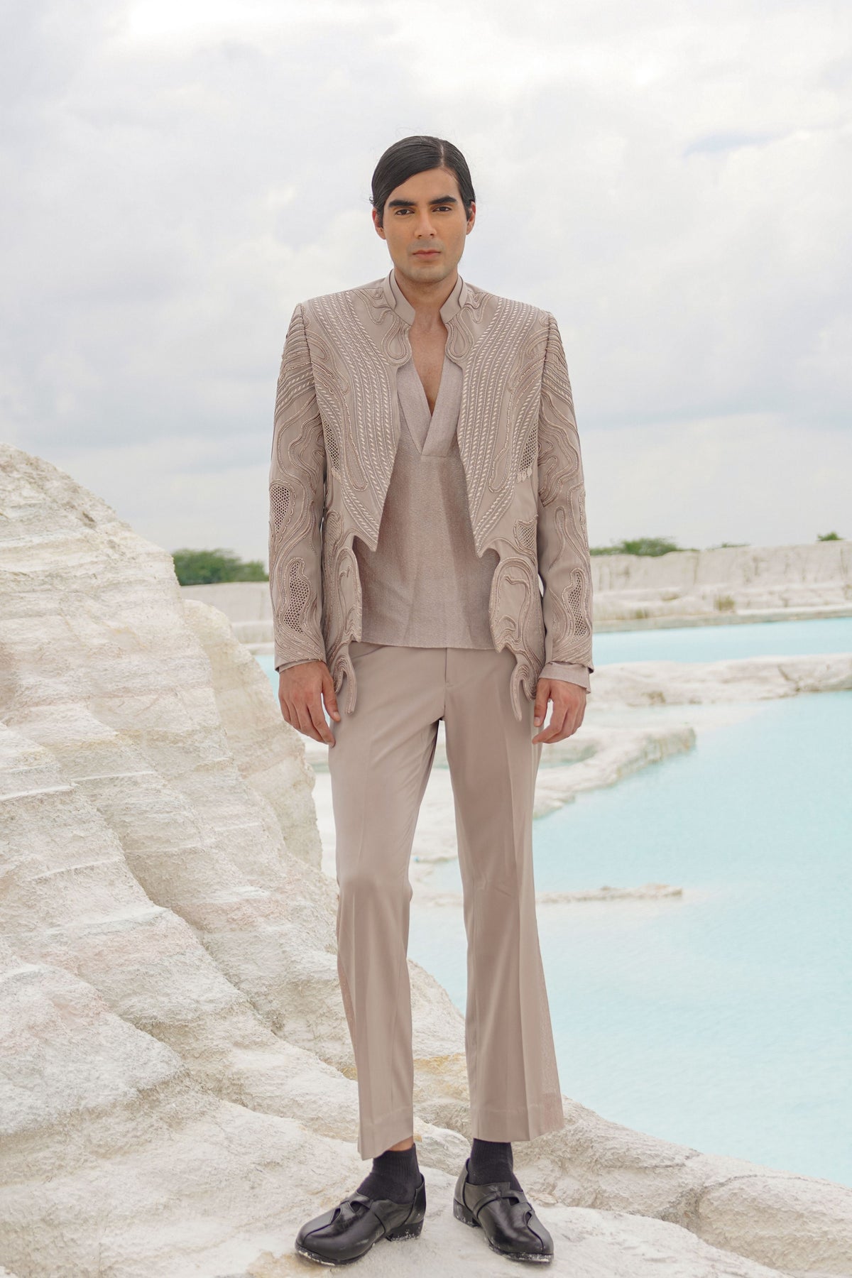 Burnt Beige Blazer Set