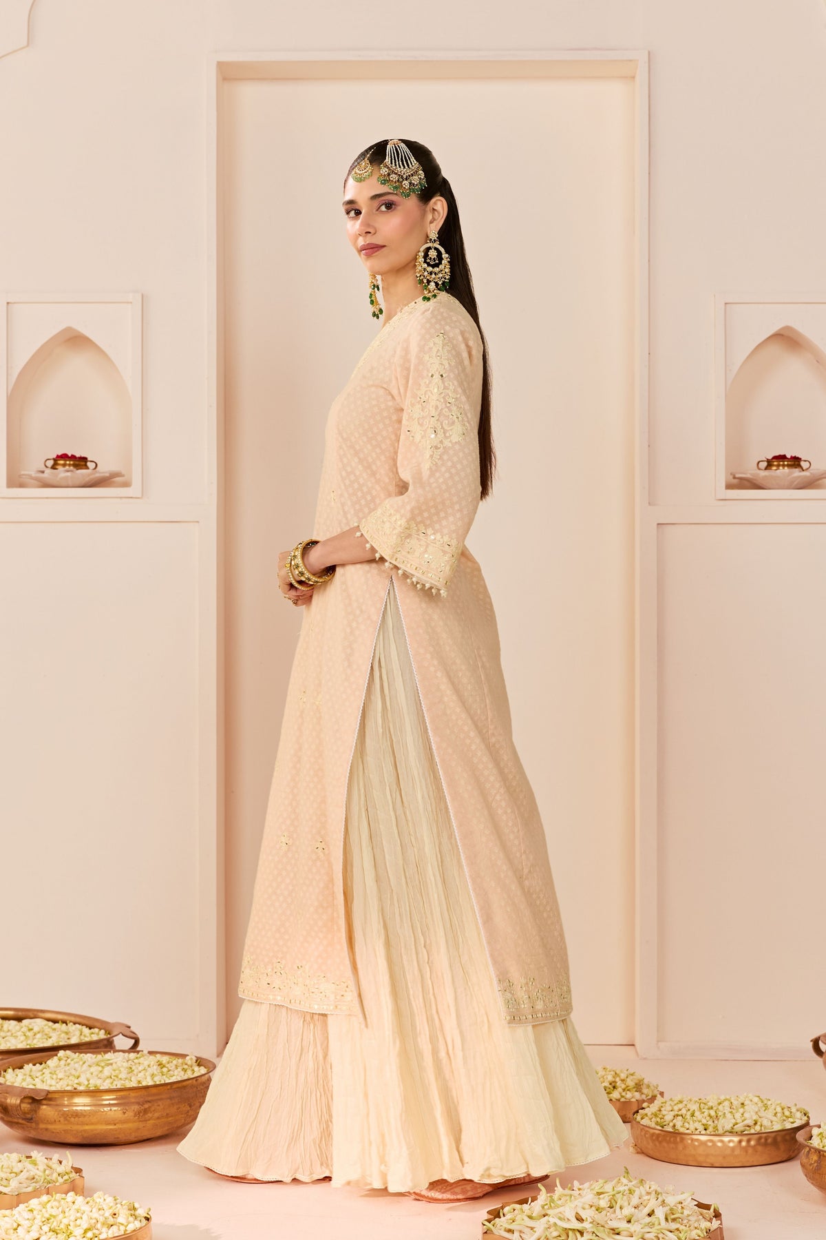 Ruhani Carnation Pink Skirt Set