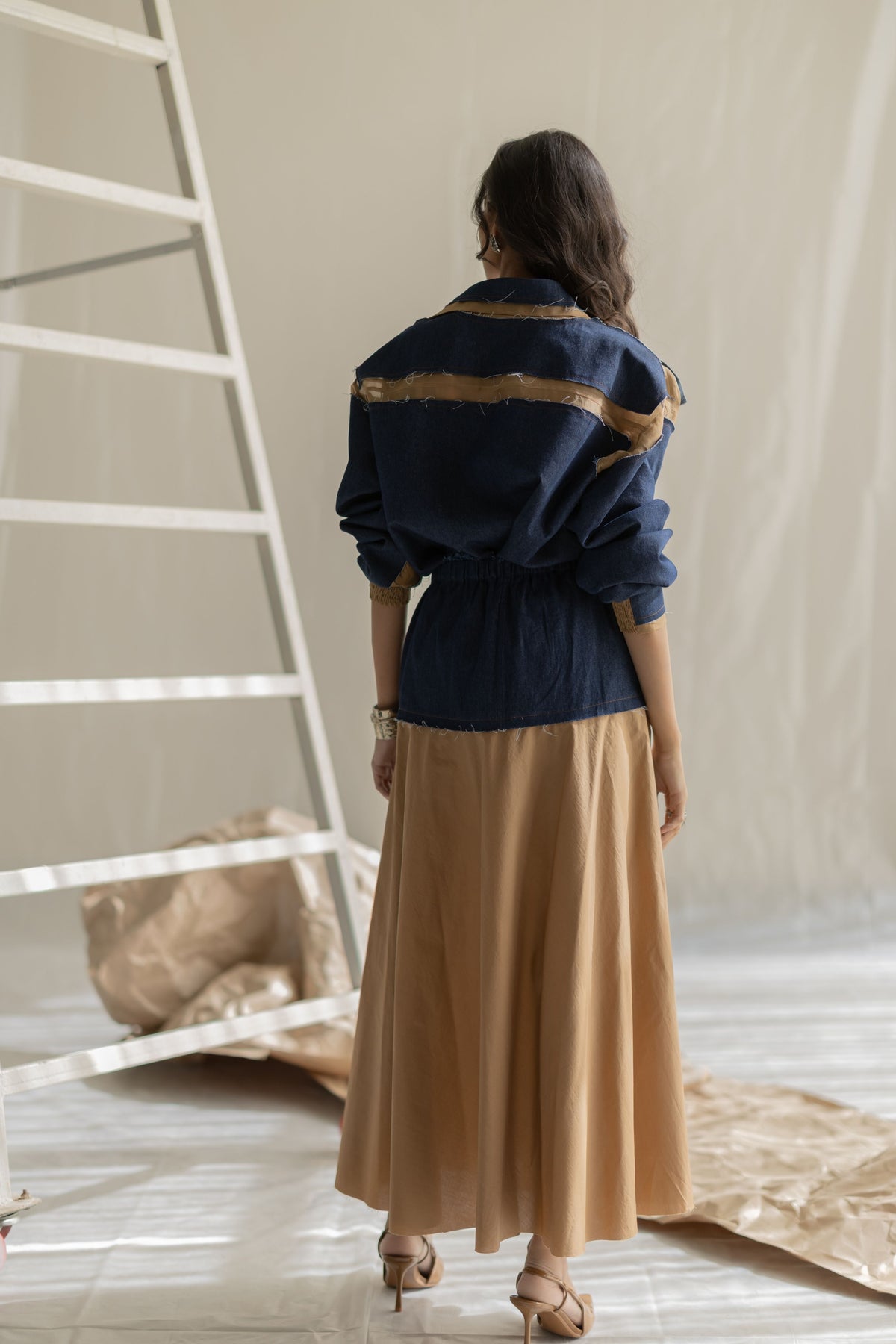 Two Patch Bias Skirt