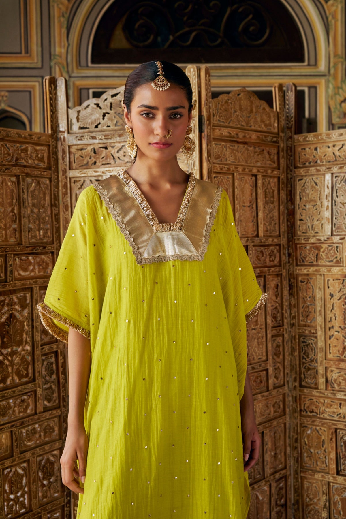 Citron Glass Kaftan Set