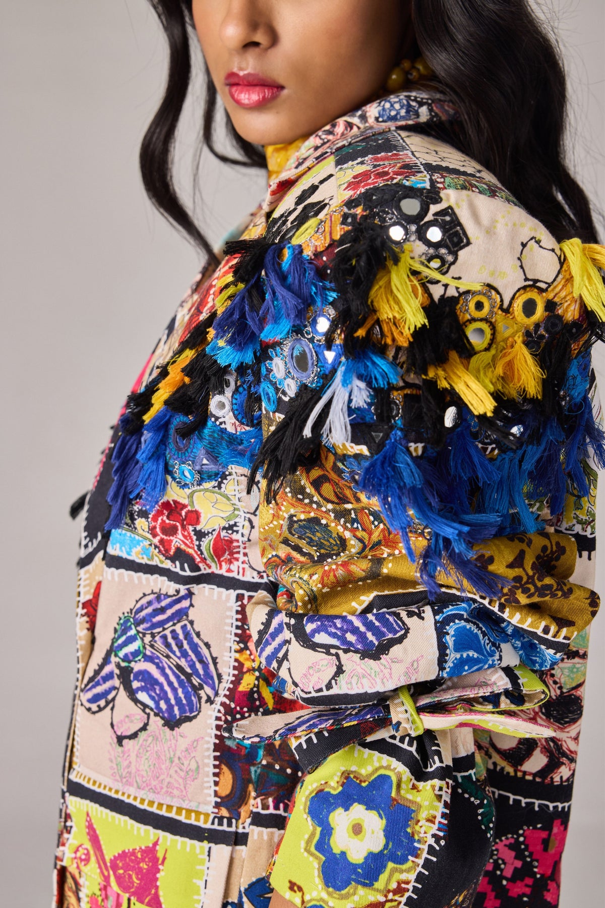 Garden Quilt Embroidered Blazer