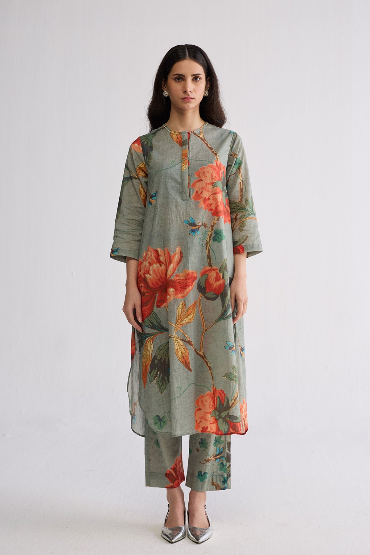 Cabbage Long Kurta Set