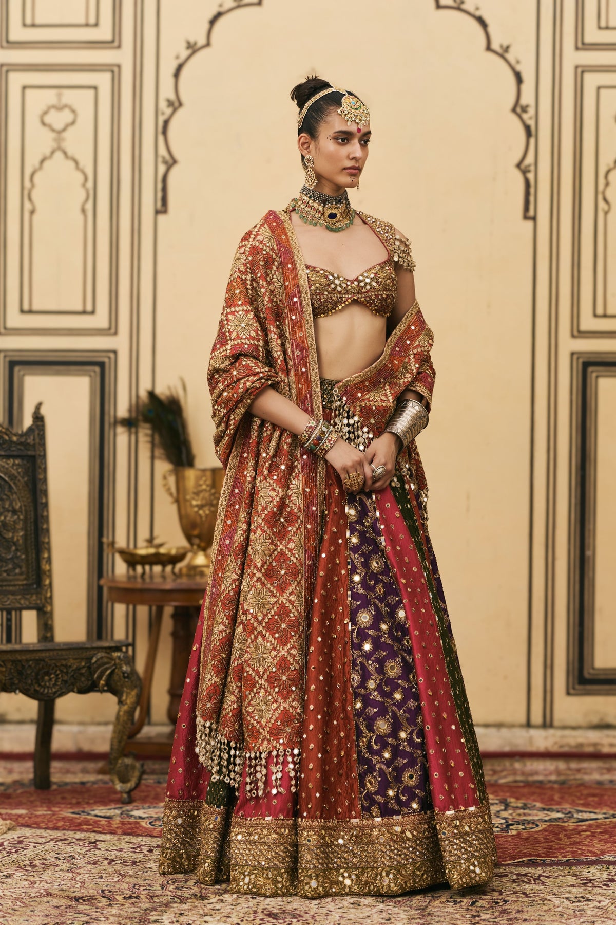 Chitrangi Phulkari Lehenga Set