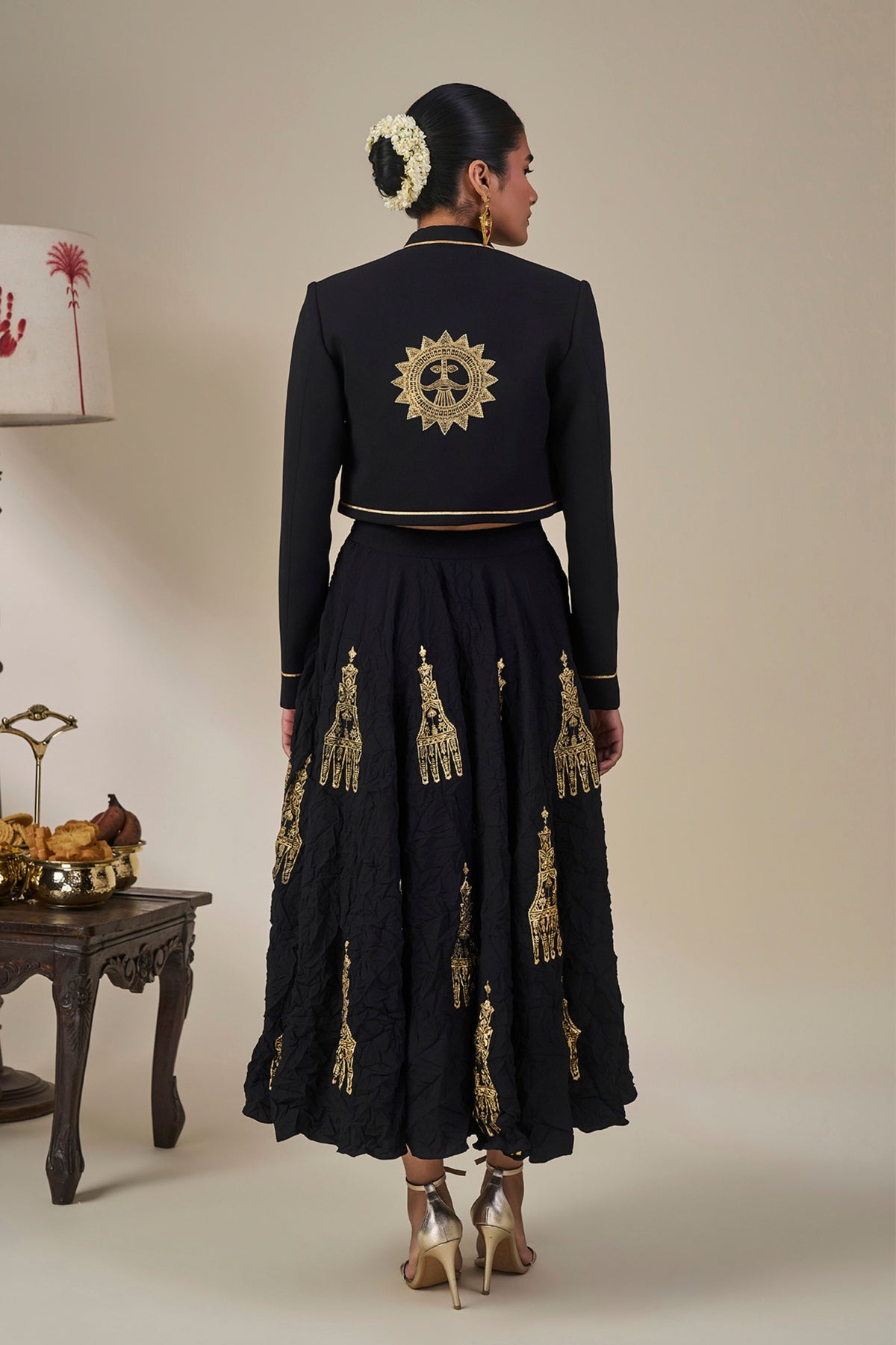 Black Malabar Heirloom Skirt Set