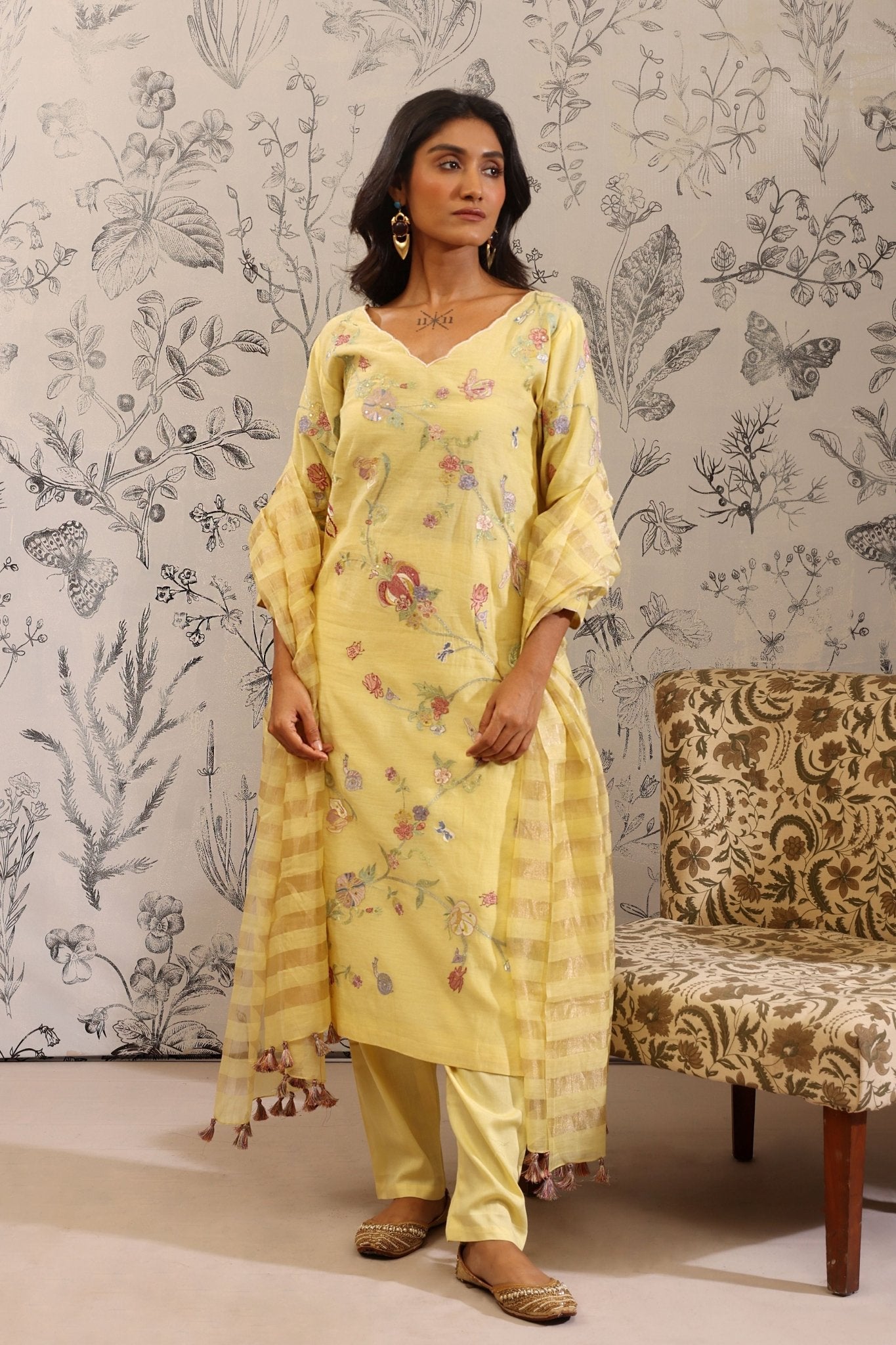 Harita Yellow Kurta Set - Taisha - Elahe