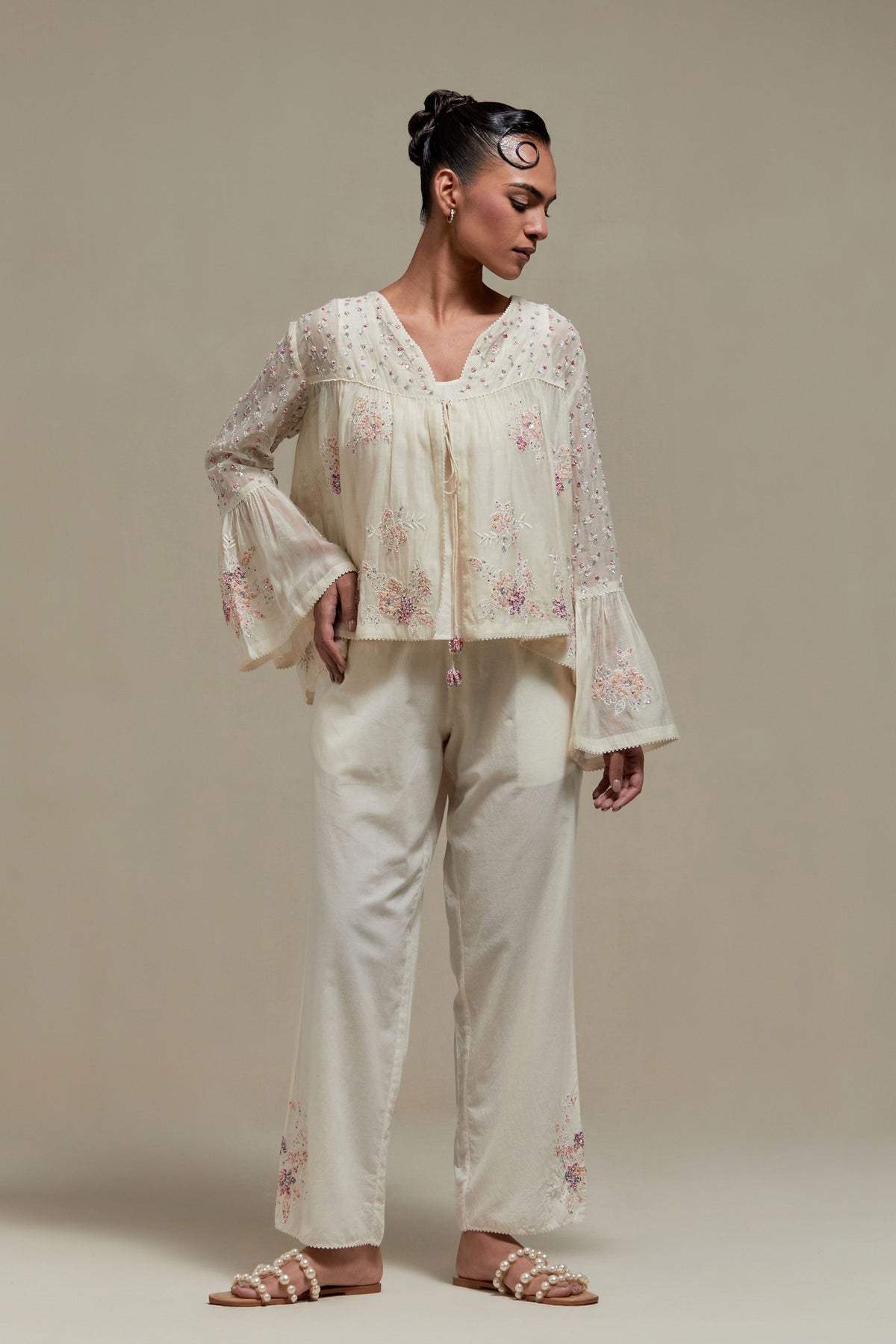 Pink Chanderi Top