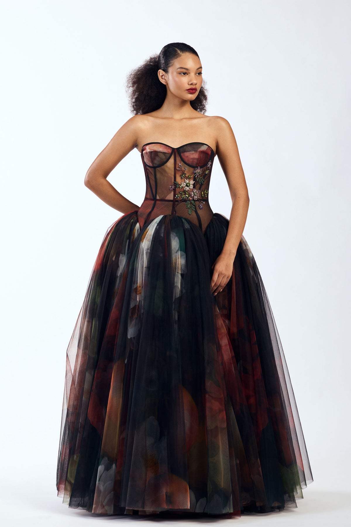 Drop Waisted Corseted Gown