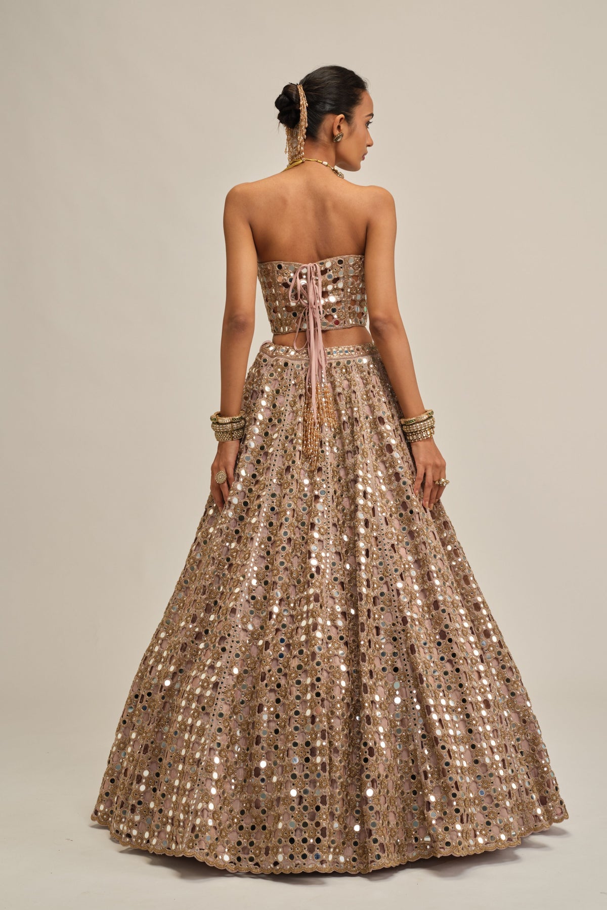 Ash Sequins Lehenga Set