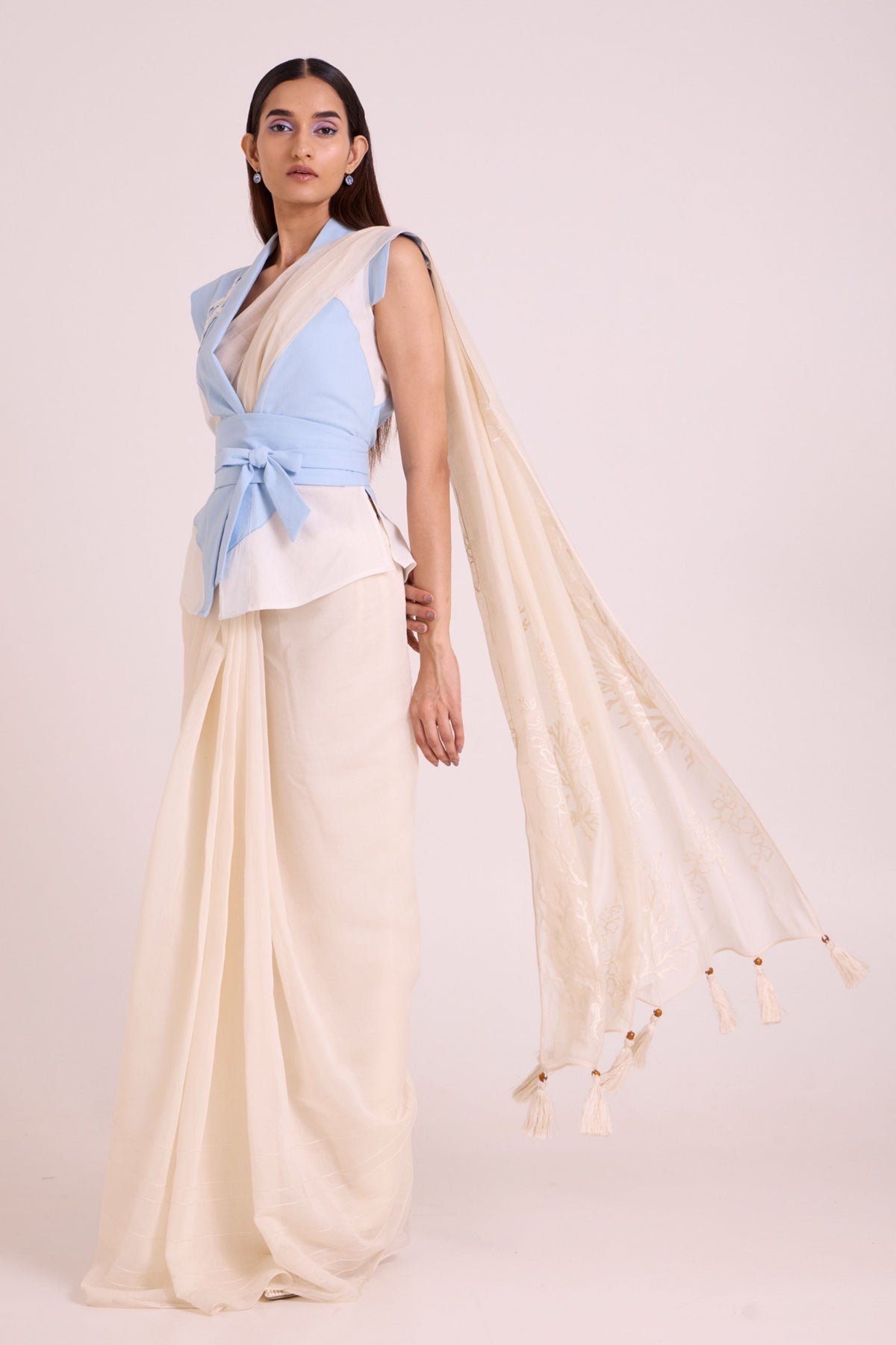 Zarya Wrapped Vest & Saree