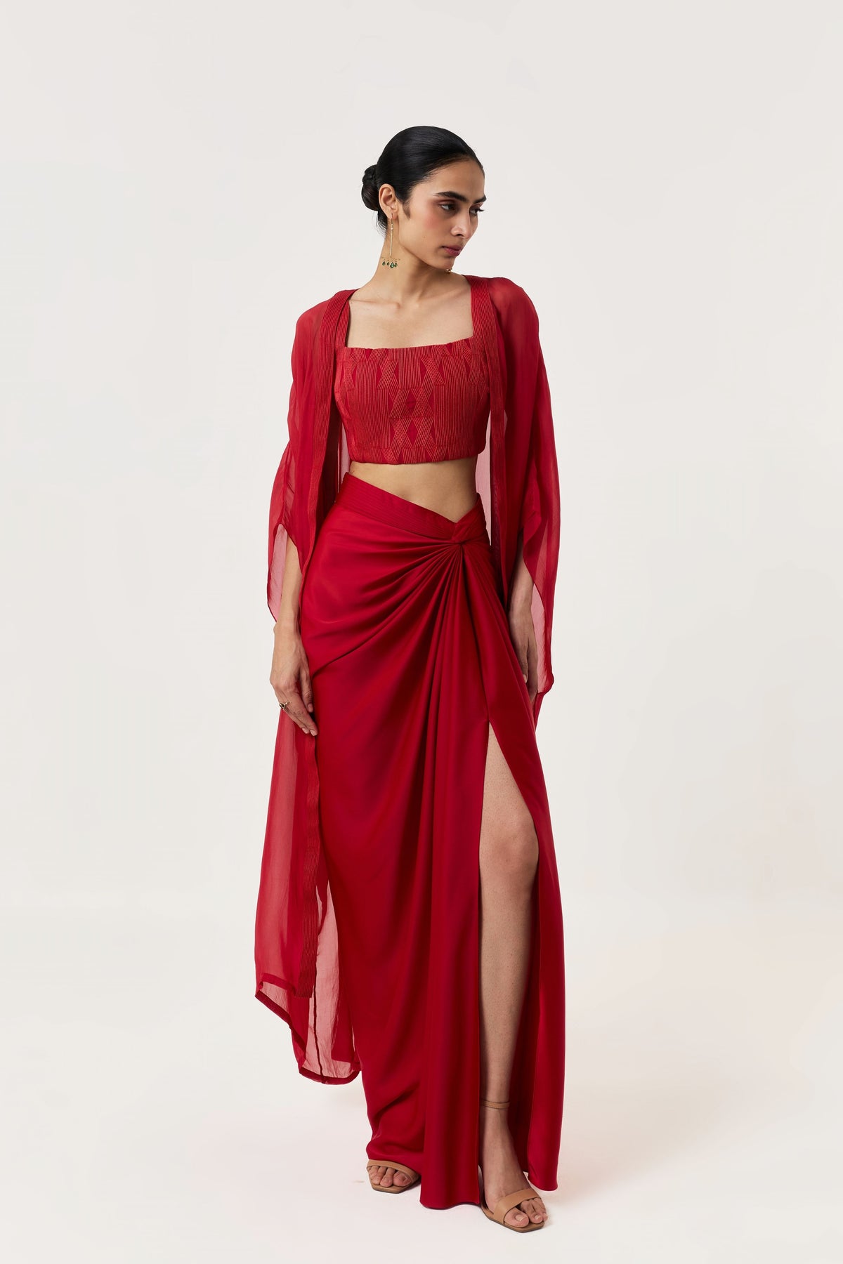 Red Entwined Corded Bustier