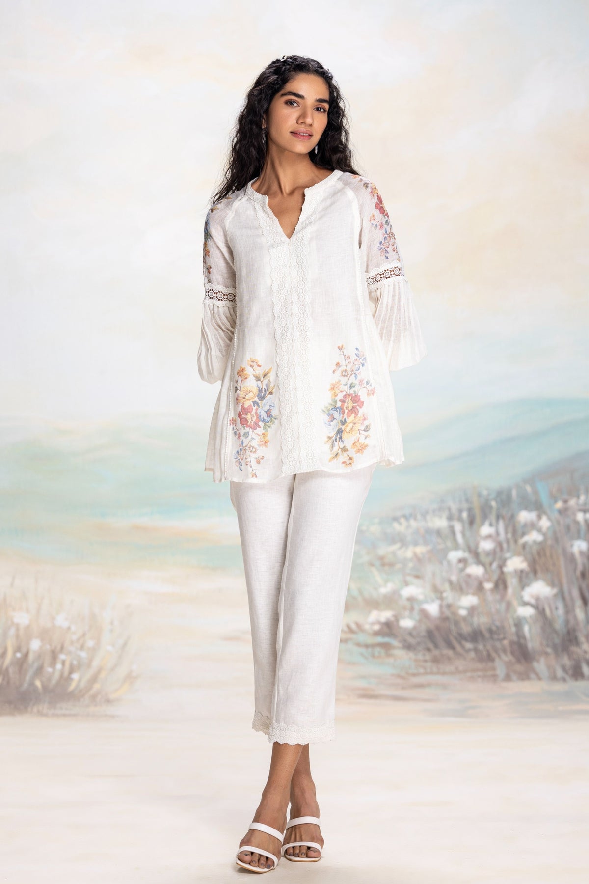 Vintage Rosa Wreath Swan Co-ord Set