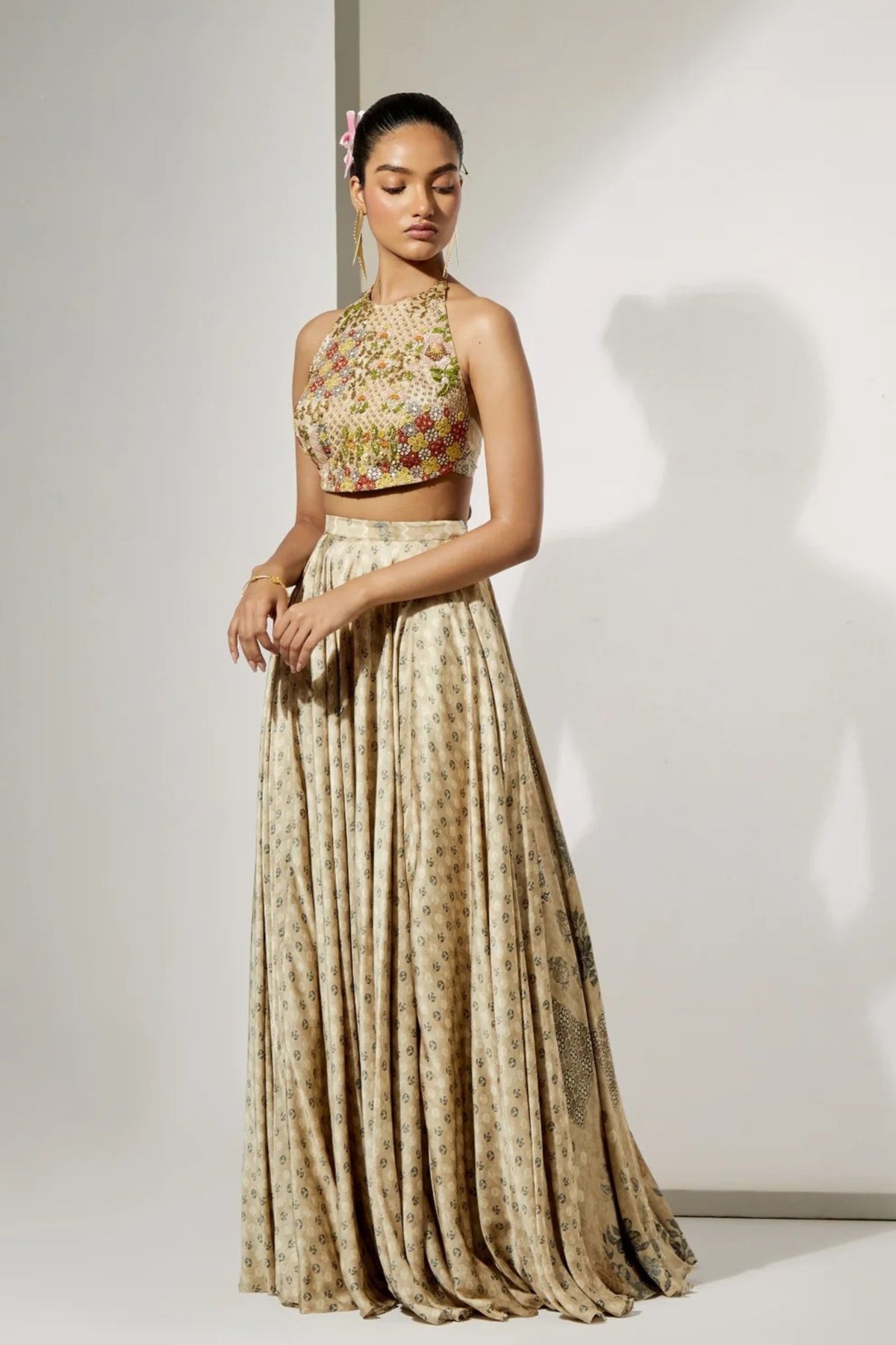 Ivory Bloom Skirt Set