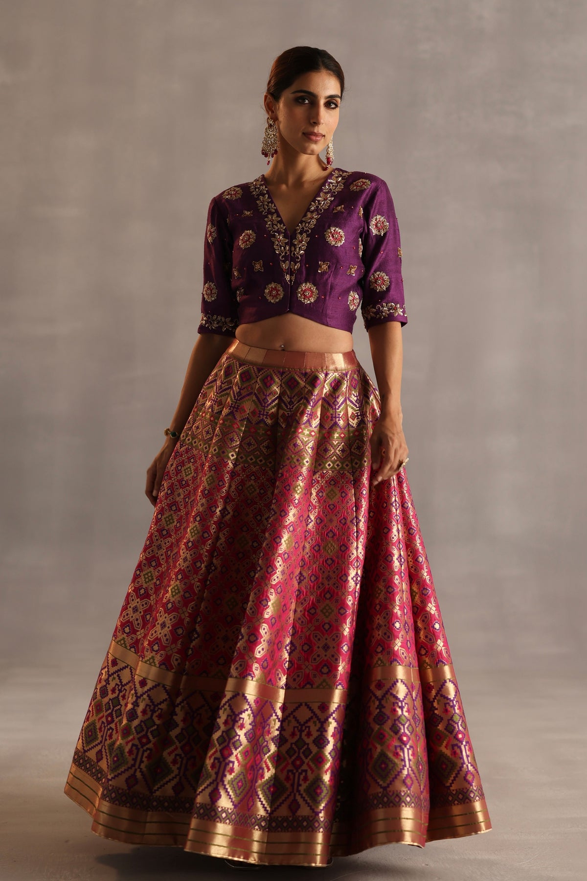 Saras Purple Lehenga