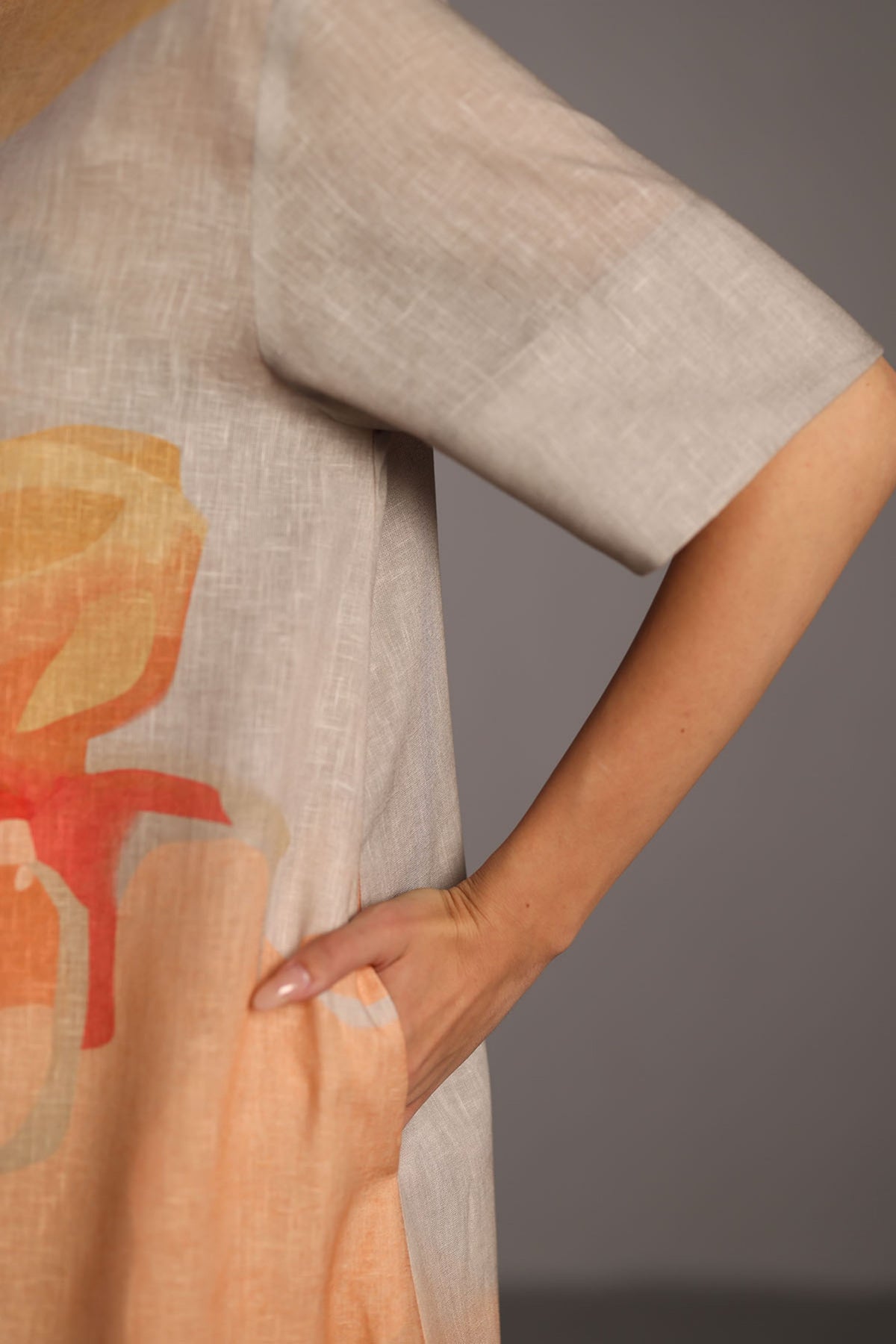 Diffuse Peach Short Dress