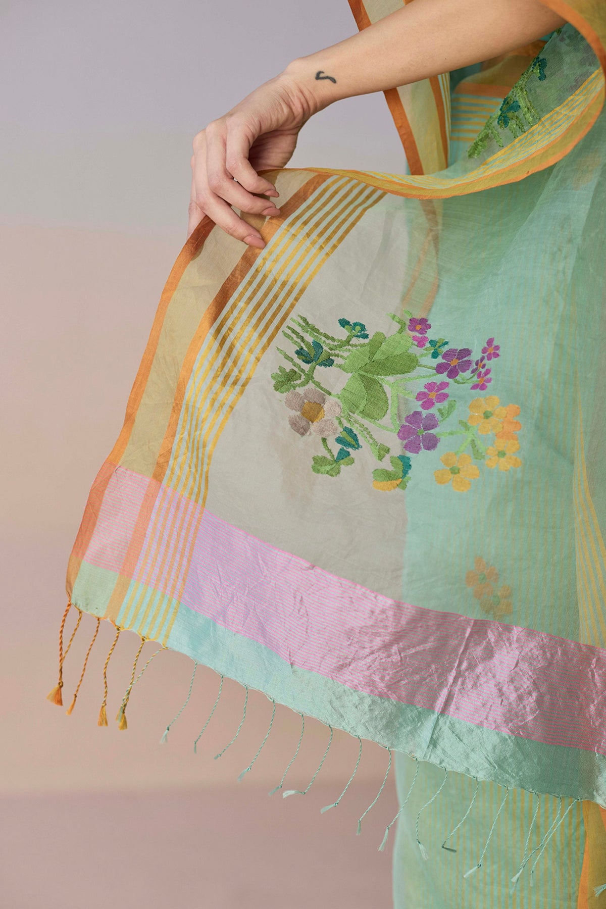 Earthsong Jamdani Saree