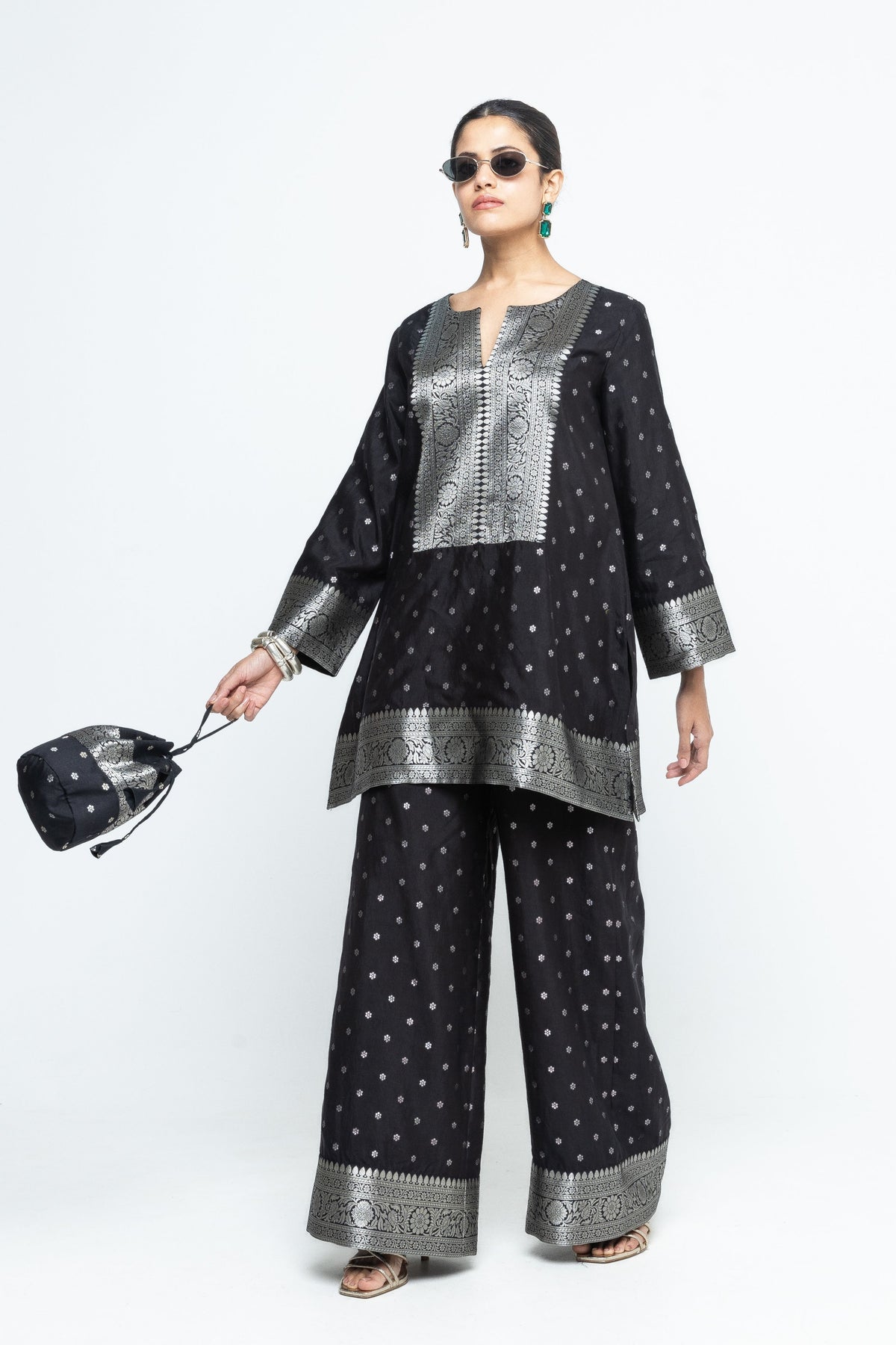 Seerat Jaal Black Tunic Set