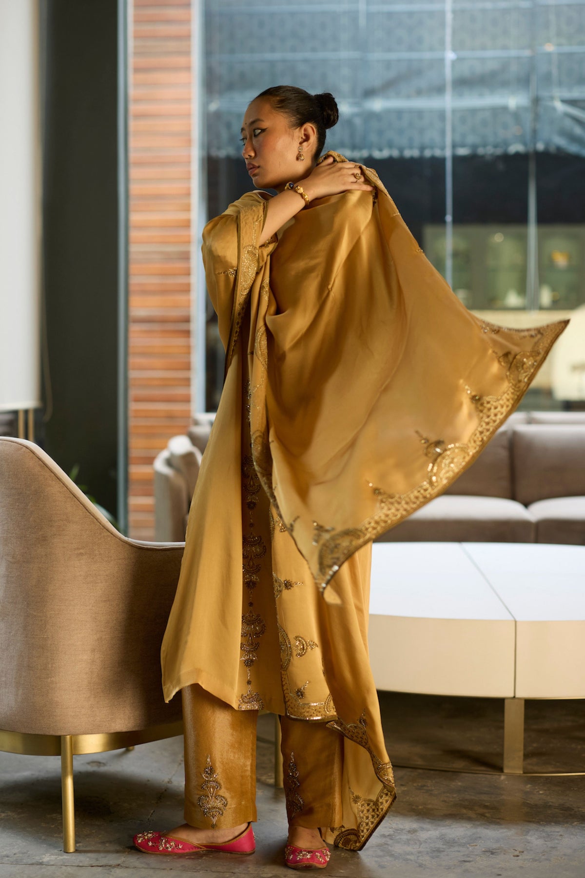 Mustard Prana Kurta Set