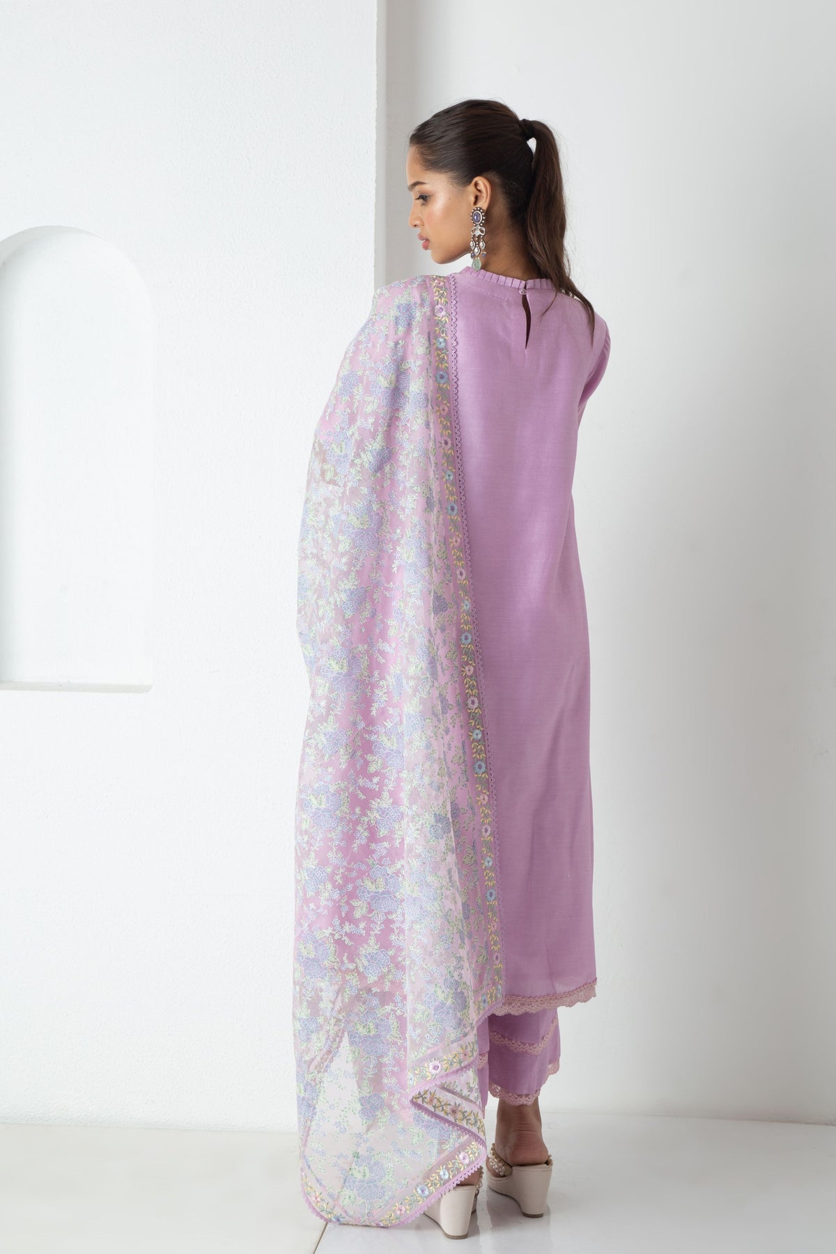 Lavender Orya Kurta Set