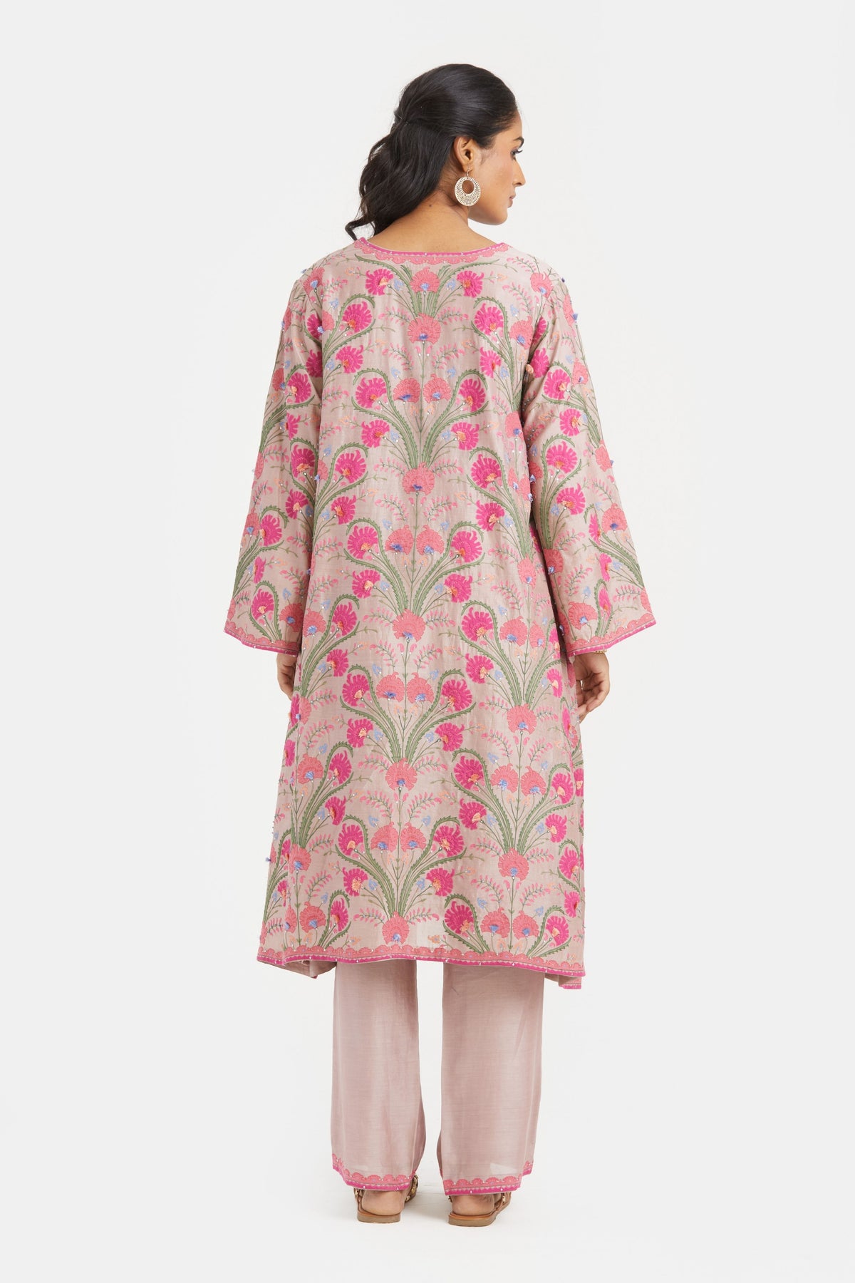 Lilac Silk Chanderi Kurta Set