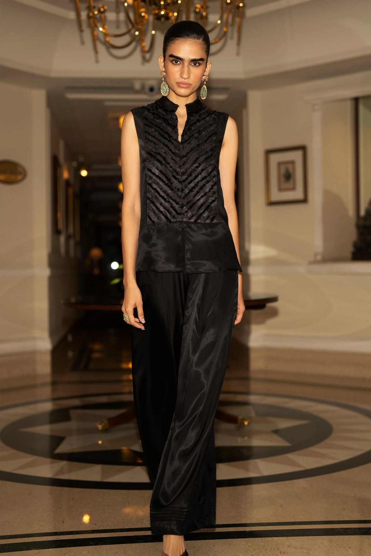 Patchwork Satin Twill Waistcoat