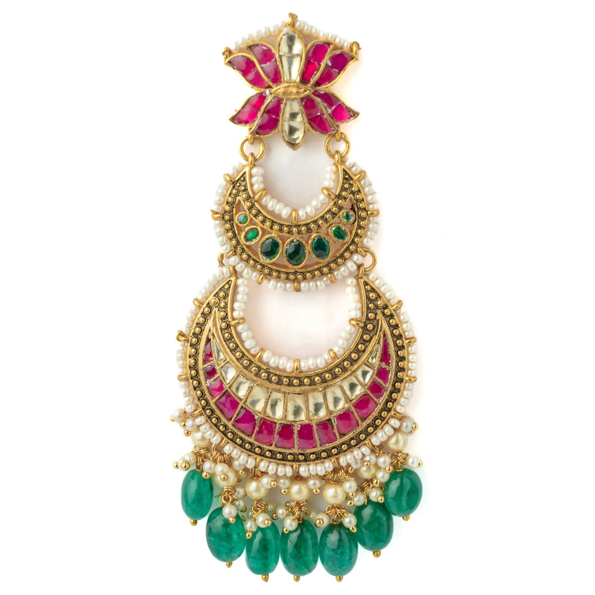 Gold Plated Pink Earrings