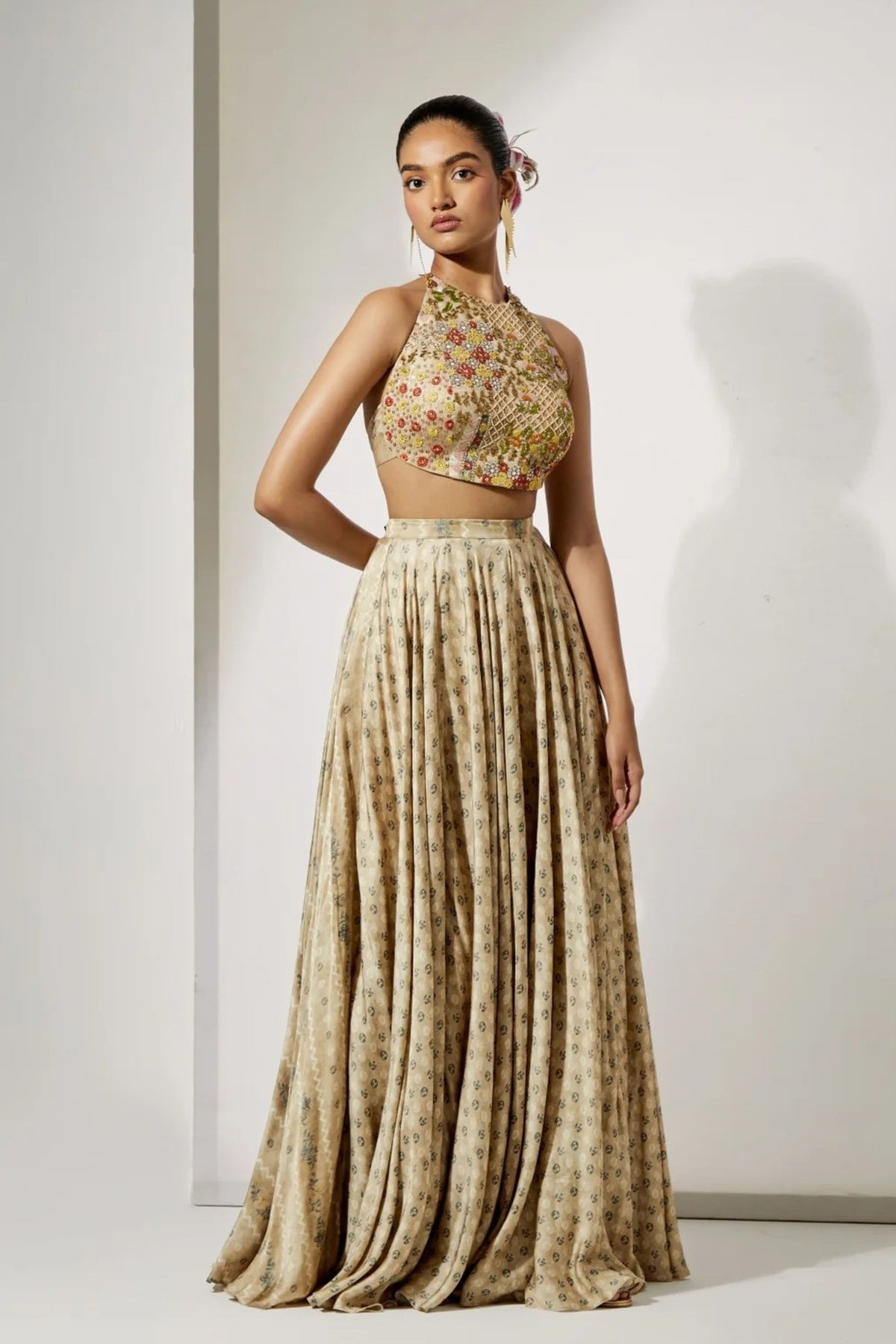 Ivory Bloom Skirt Set