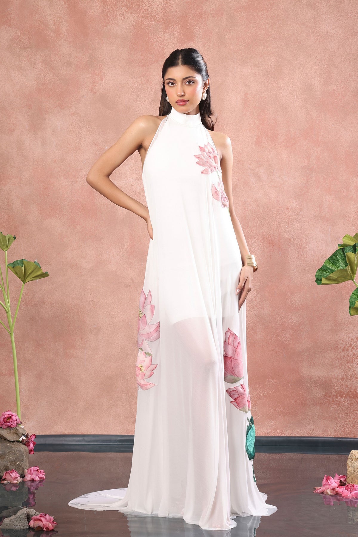 Neoprene Embro Overlay Dress Set