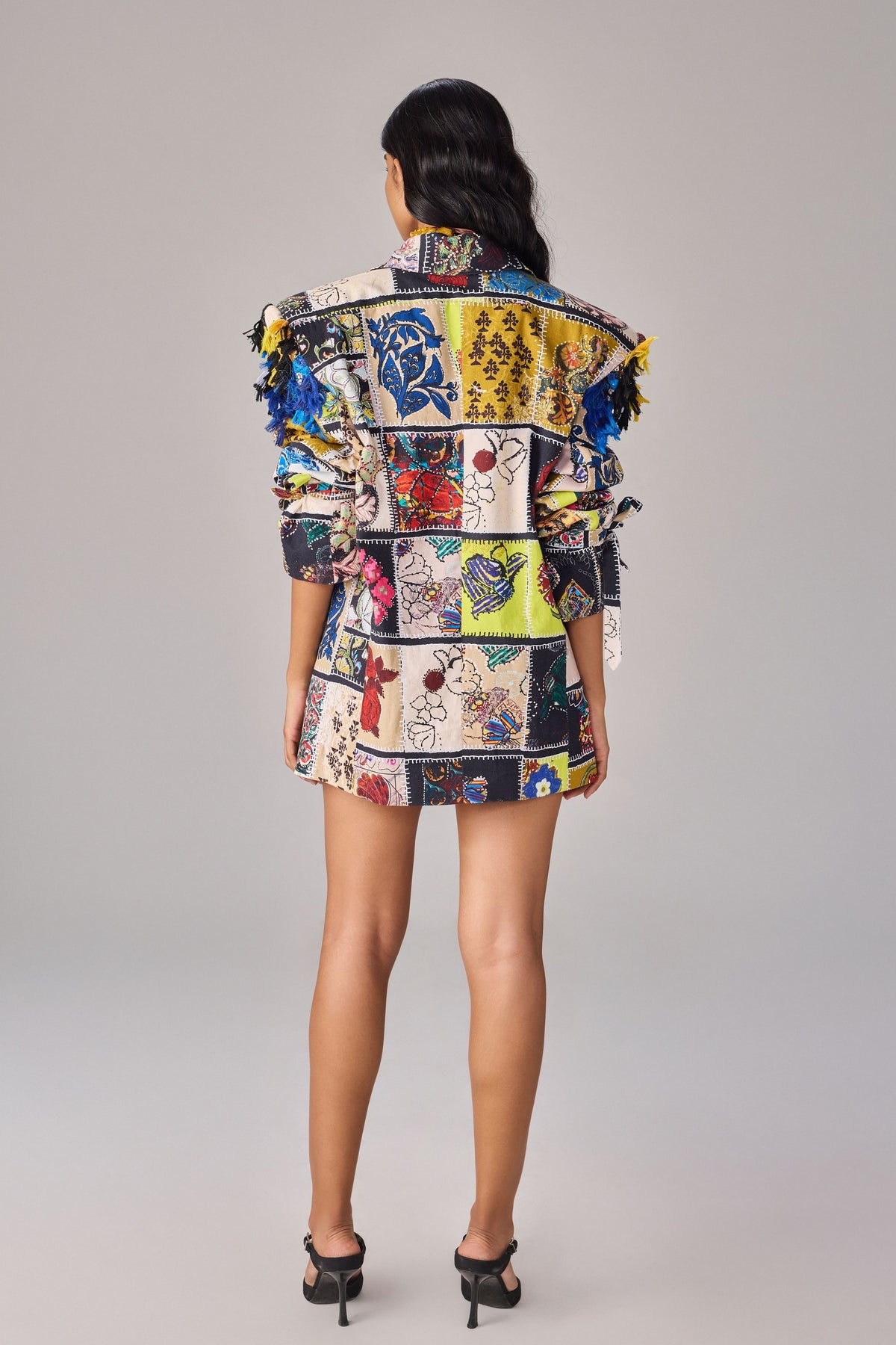 Garden Quilt Embroidered Blazer