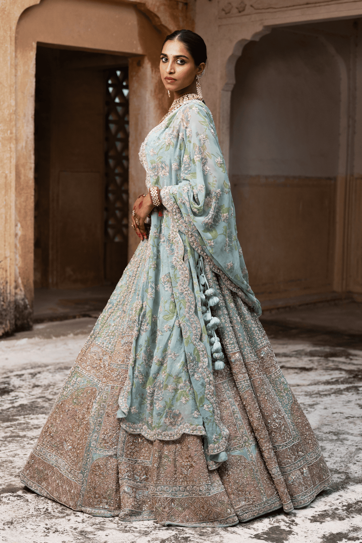 Pure Organza Bridal Lehenga