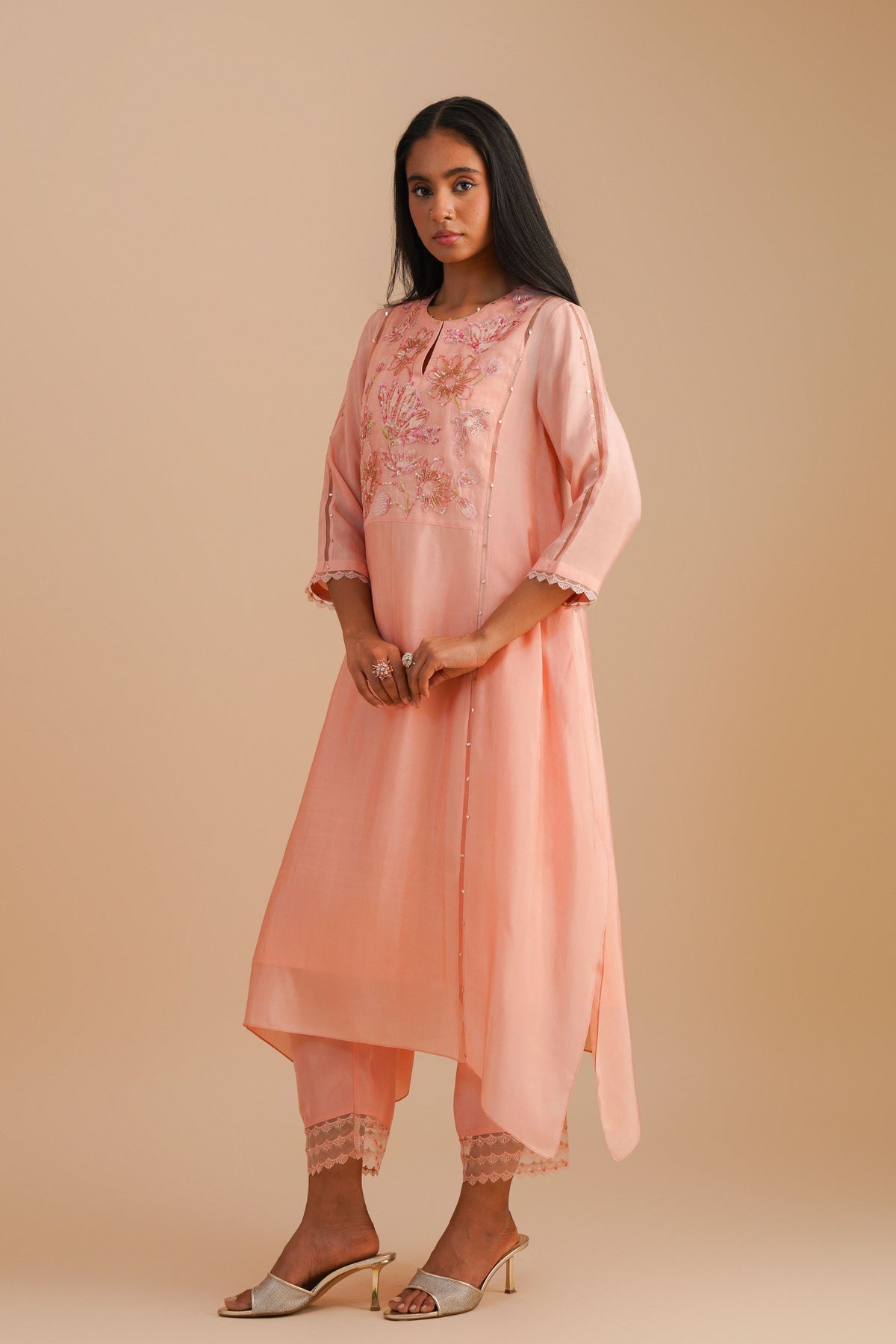 Blush Applique Kurta Set