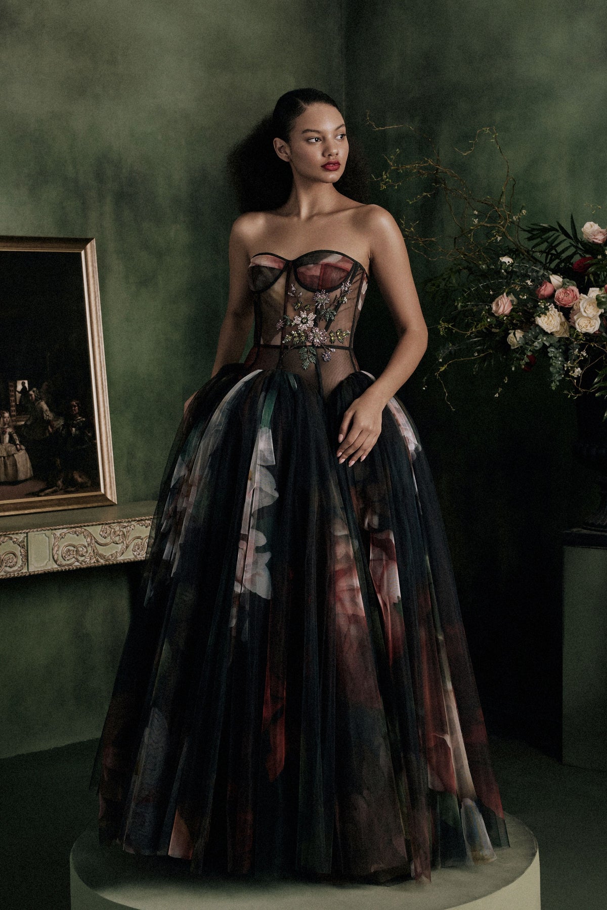 Drop Waisted Corseted Gown
